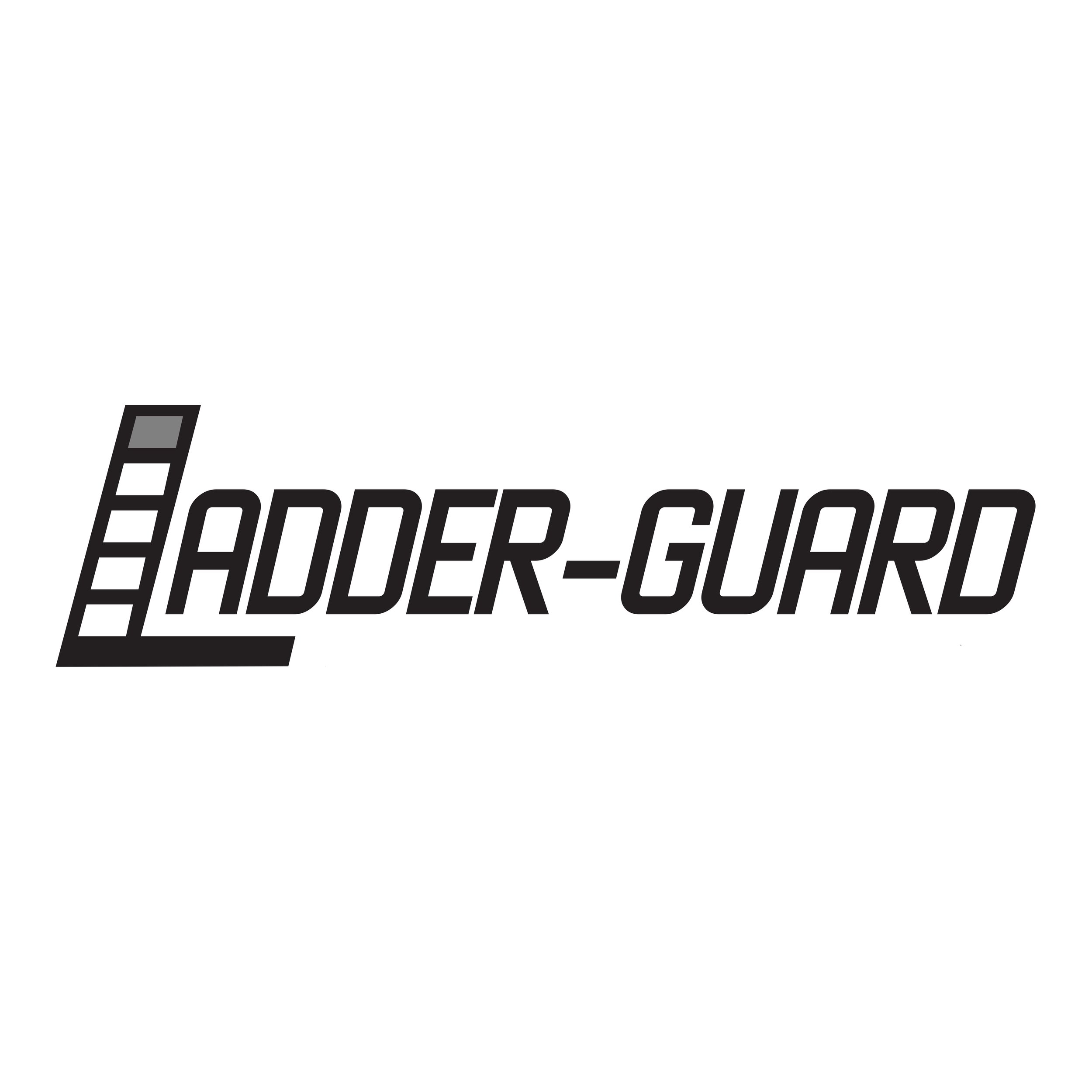 Part of a logo with black and gray geometric shapes and the text 'Hopper Guard' in black.
