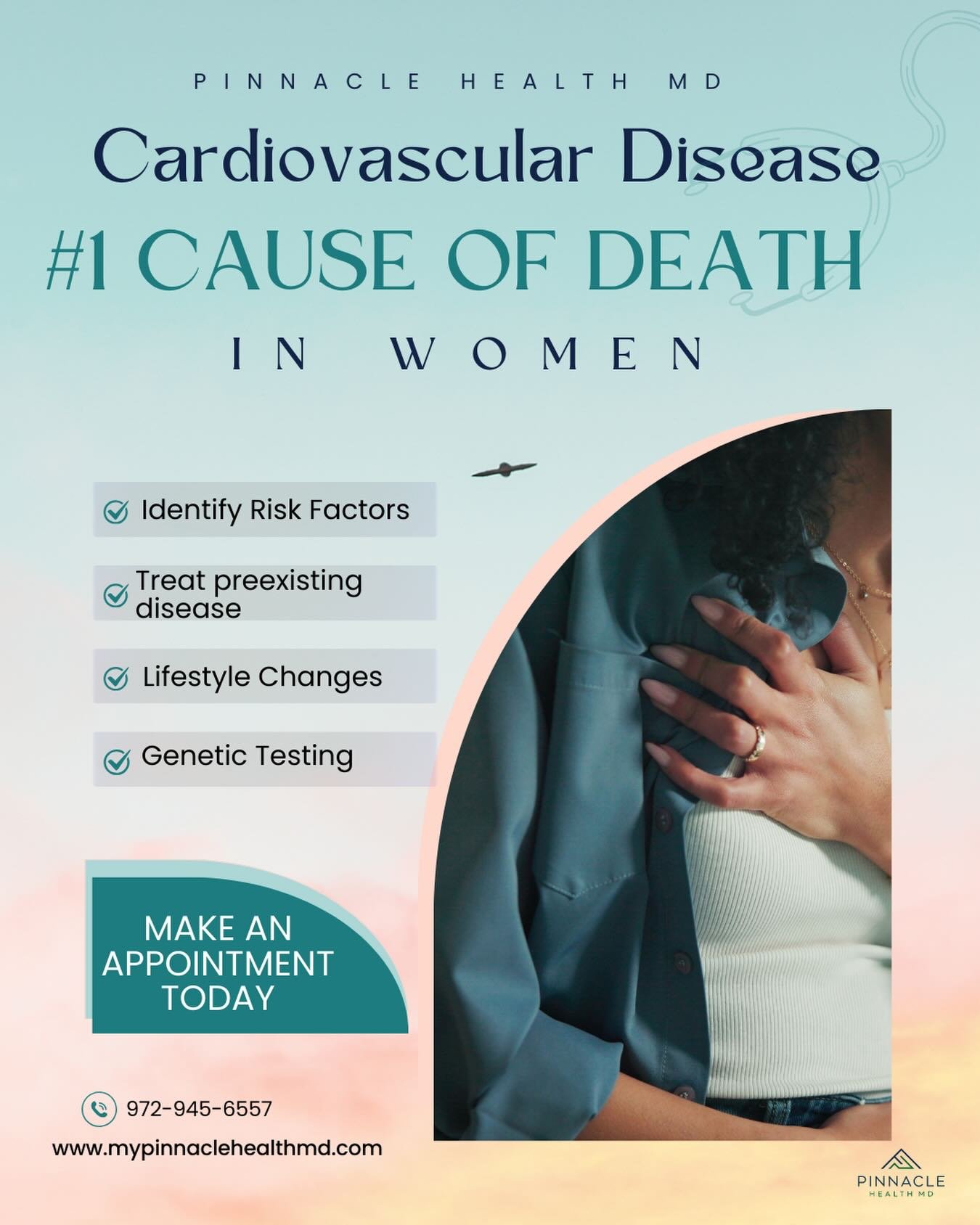 Cardiovascular disease is the #1 cause of death in women 💔 yes, even those who &ldquo;look healthy,&rdquo; have normal labs, or no family history.
Here is the most important part:

Lifestyle changes alone can cut your CVD risk by up to 82%, regardle