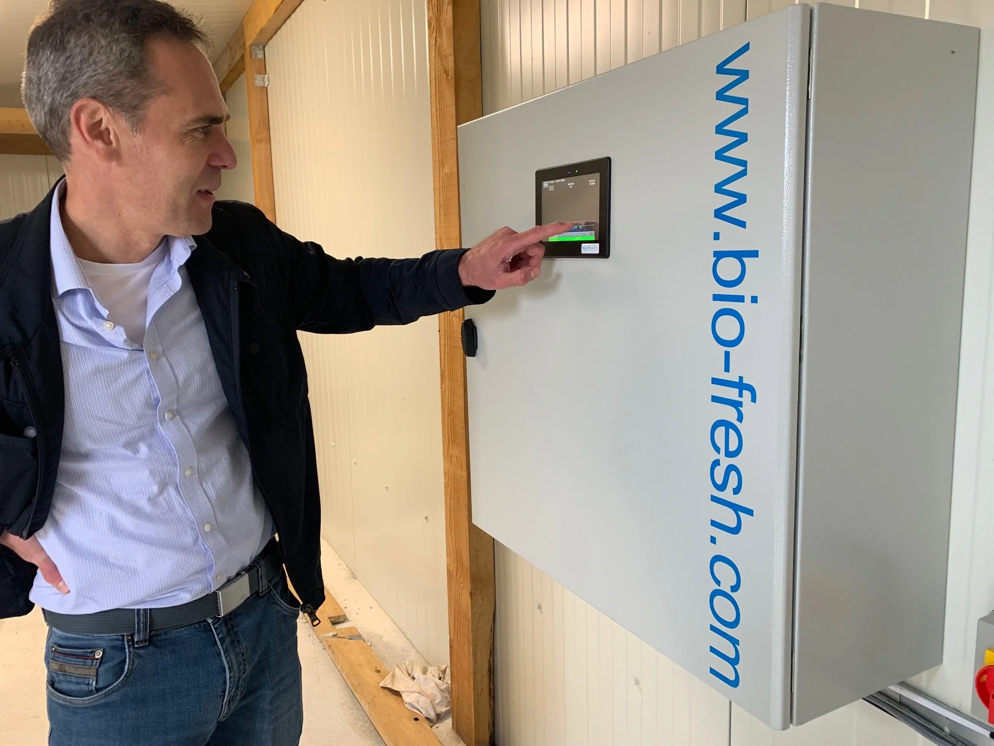 Safestore ethylene management unit installed in a commercial potato store to improve storage quality and reduce sprouting.