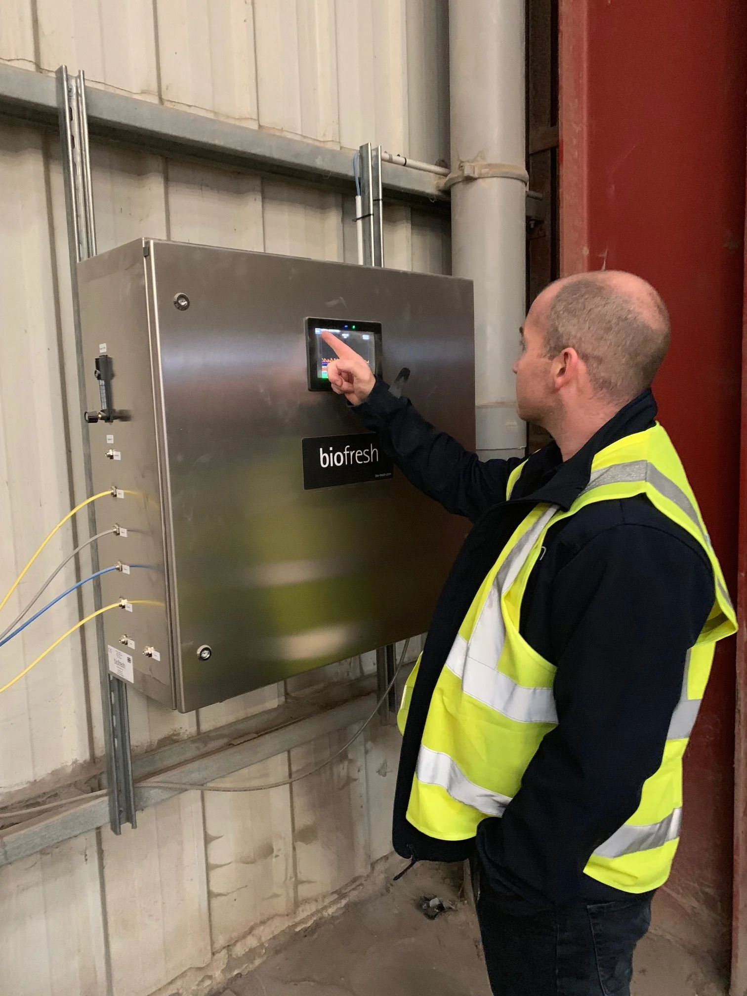 Safestore ethylene management unit installed in a commercial potato store to improve storage quality and reduce sprouting.