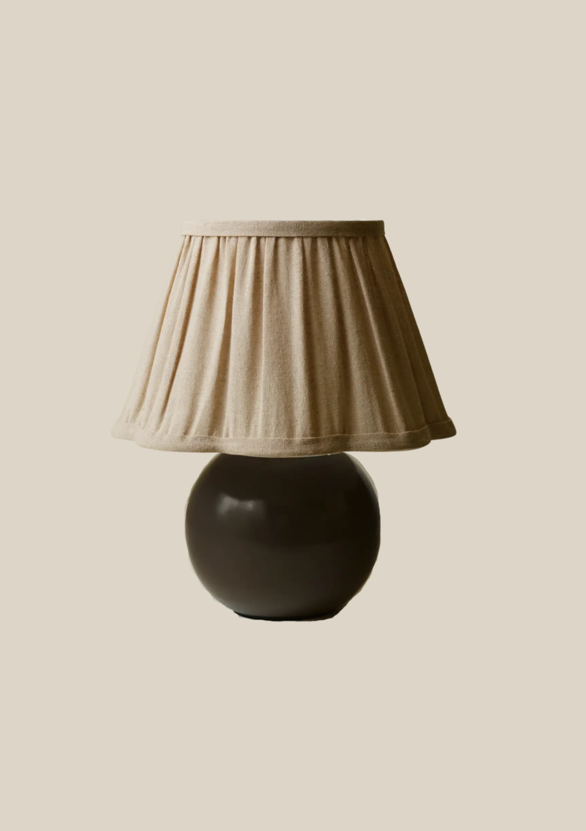 Cordane Pleated Linen Olive Table Lamp
