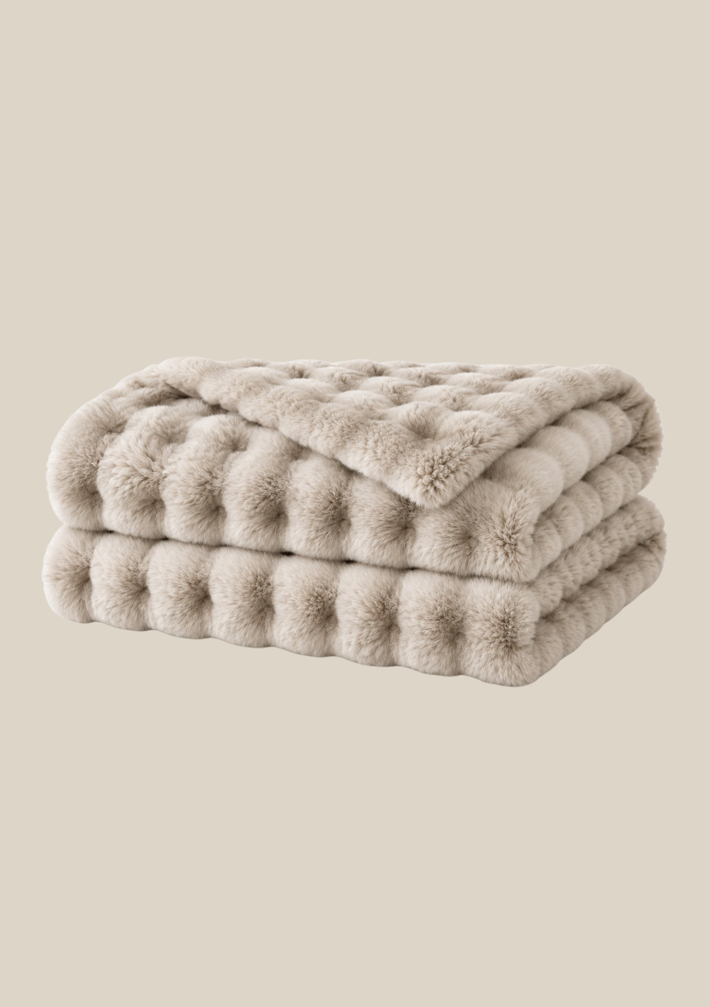 Luxury Bubble Faux Fur Throw Blanket