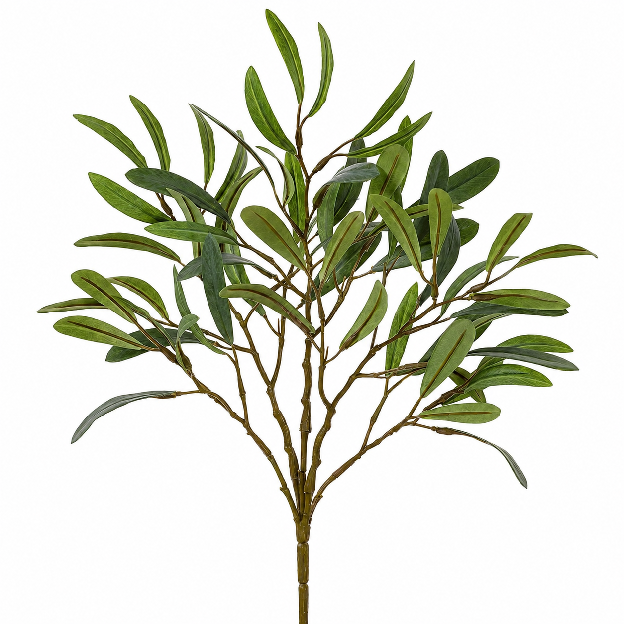 Faux Olive Leaf Bush - 15"