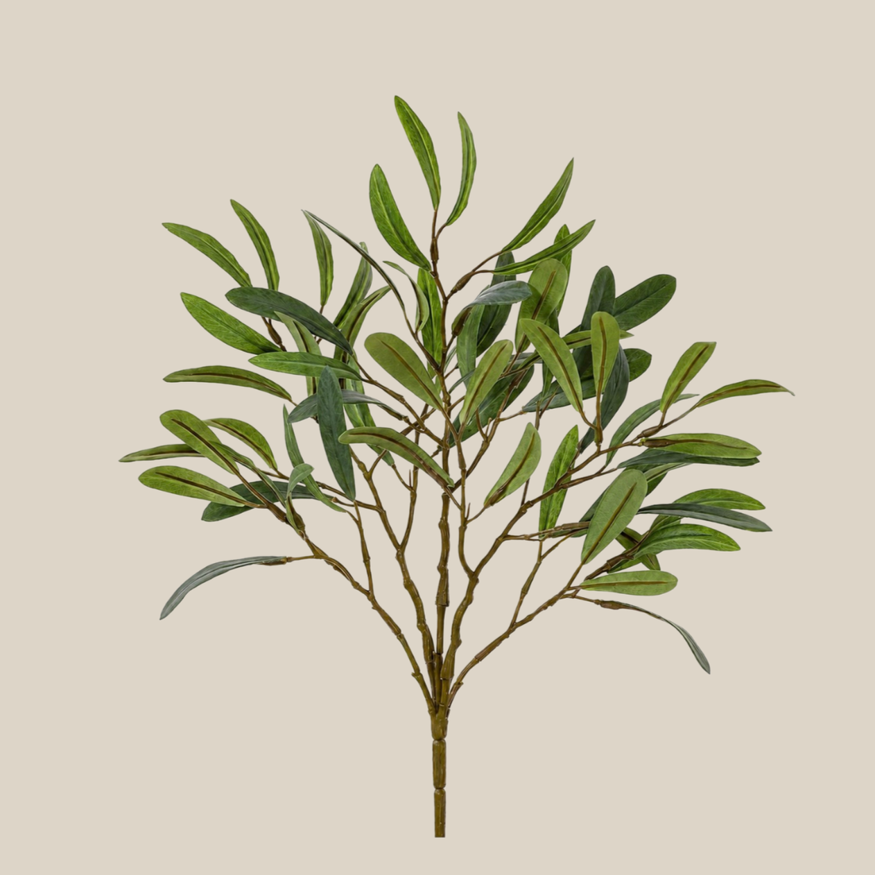 Faux Olive Leaf Bush - 15"