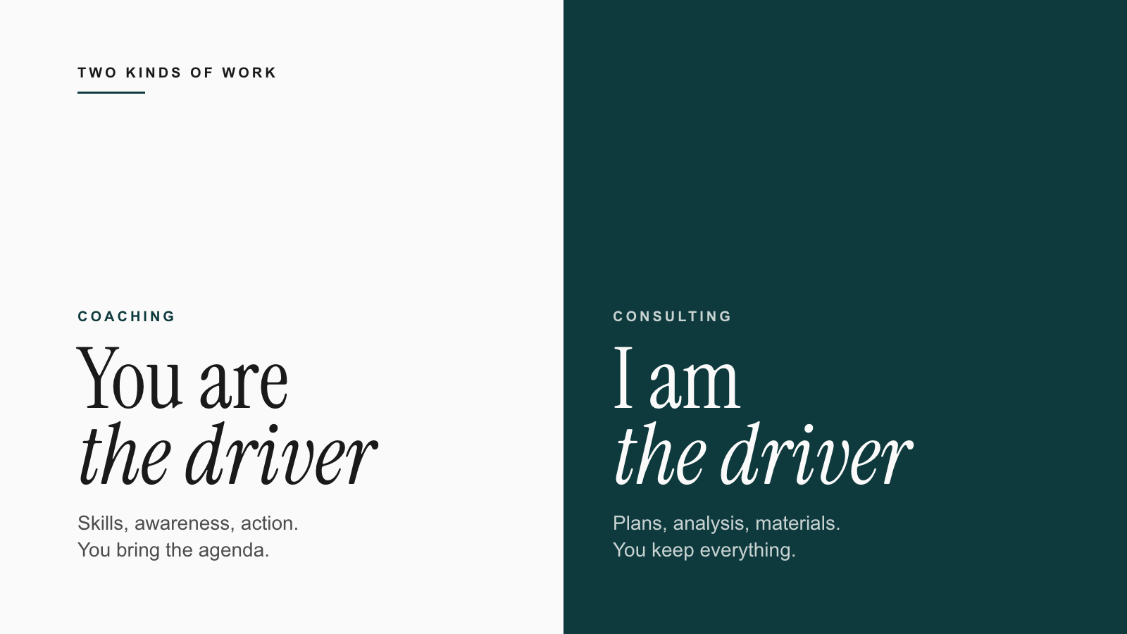 Understanding coaching vs. consulting