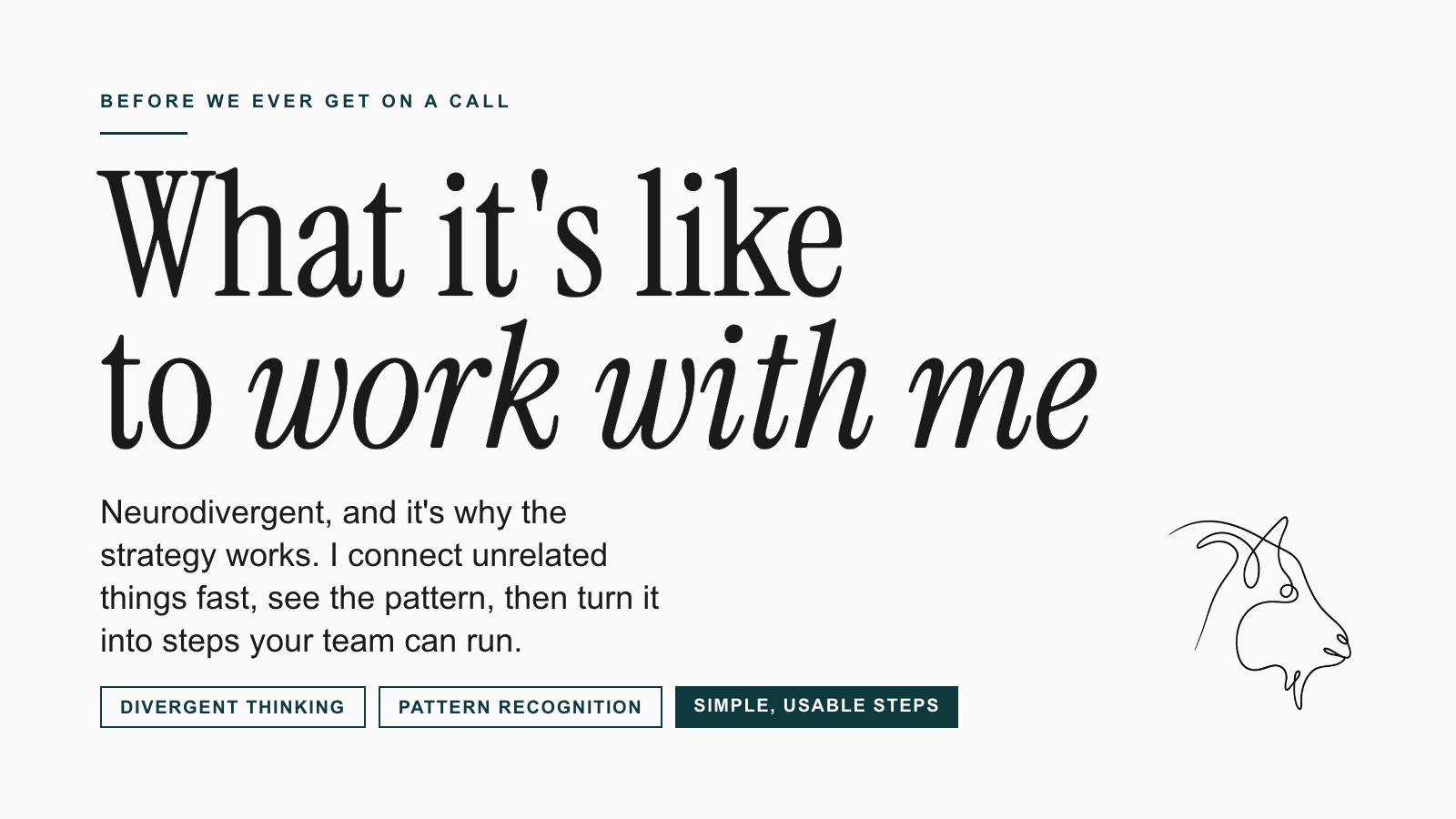 What it’s like to work with me