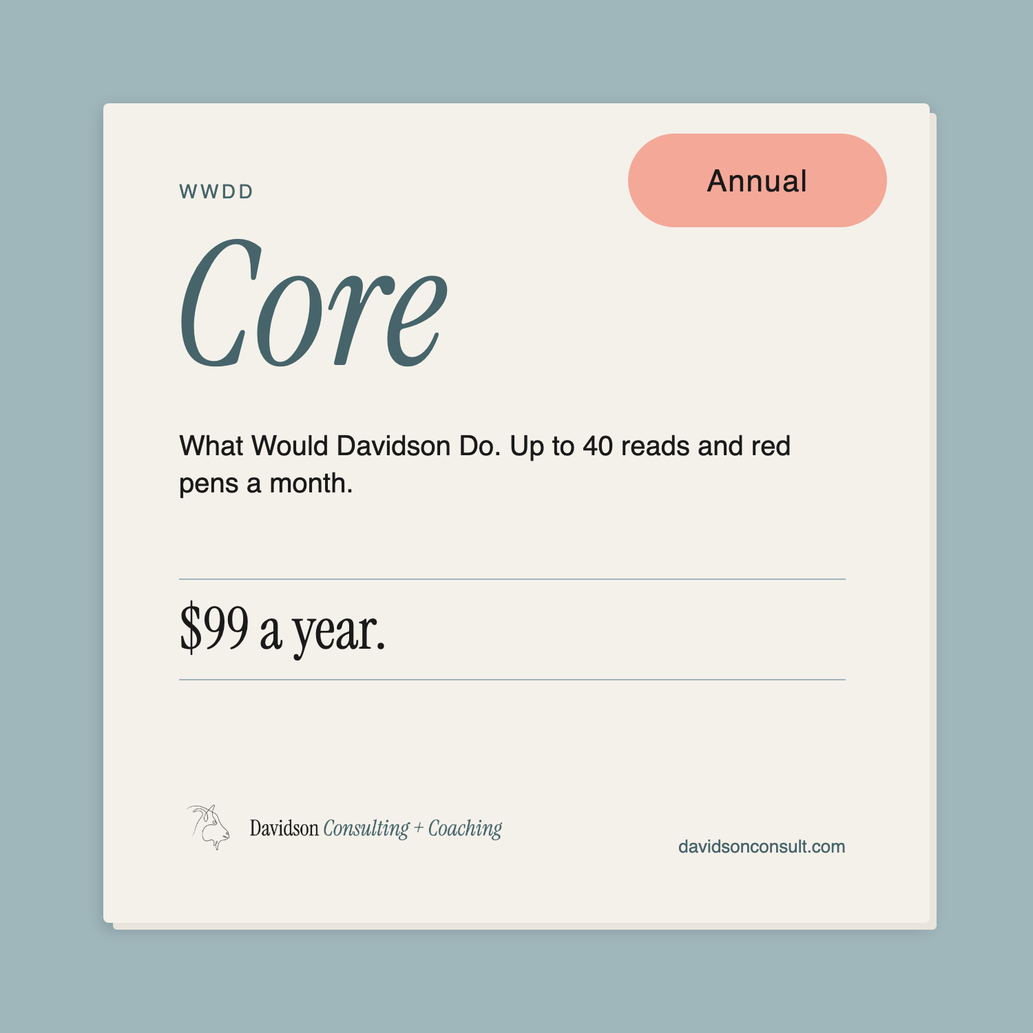 WWDD | Core, Annual