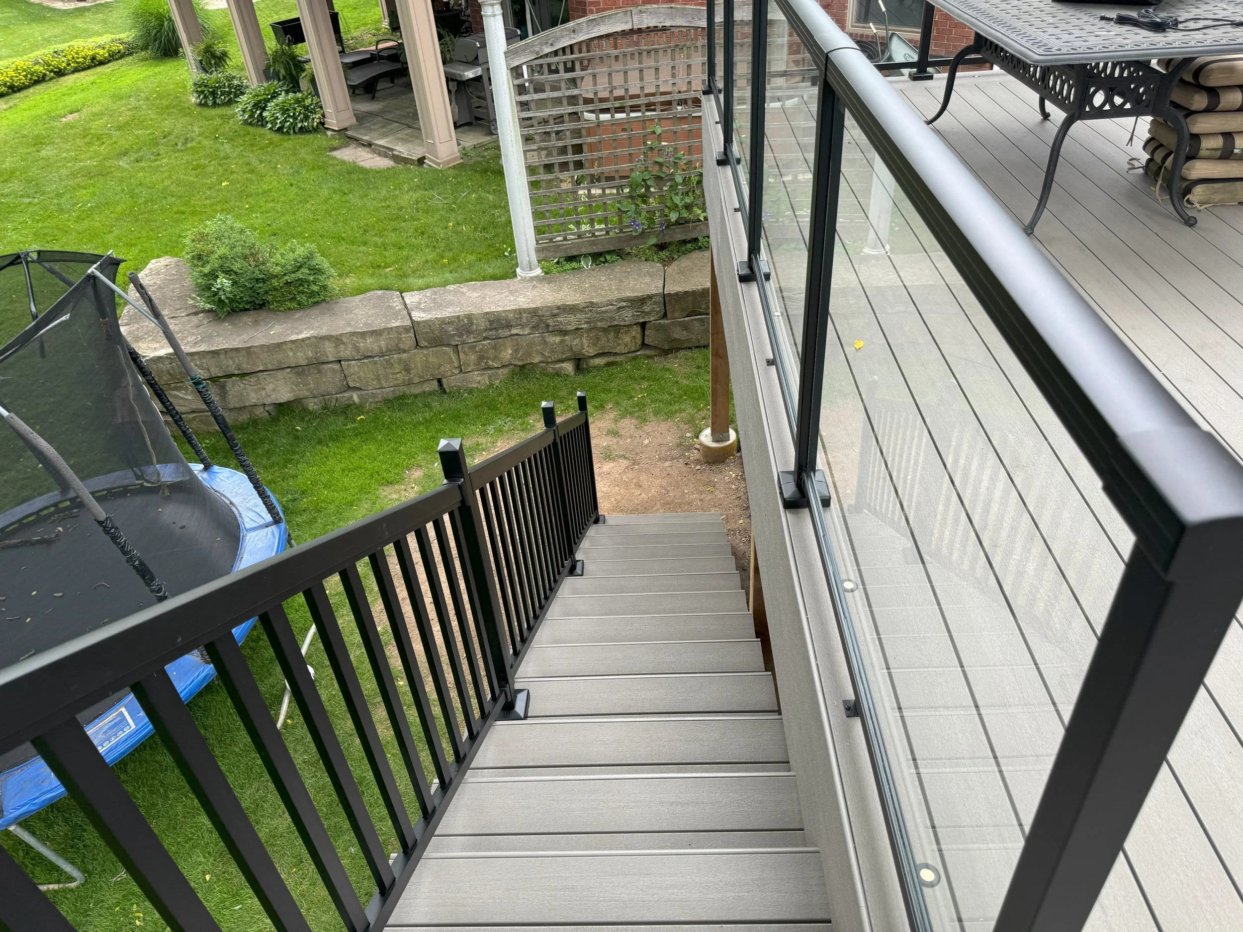 multi-level composite deck in Burlington Ontario