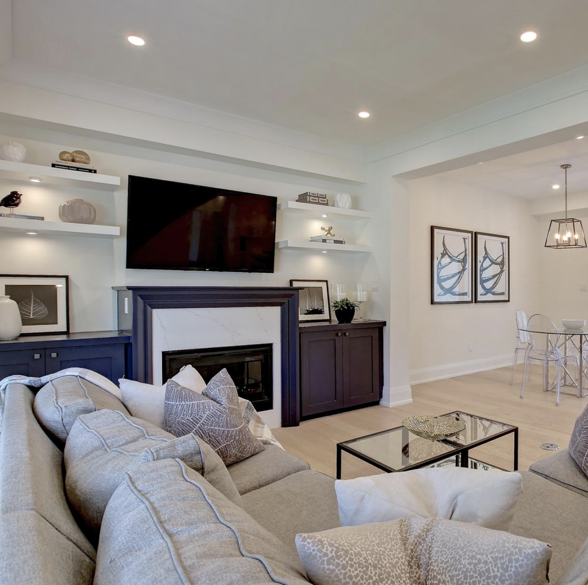 Custom built in entertainment unit in Burlington