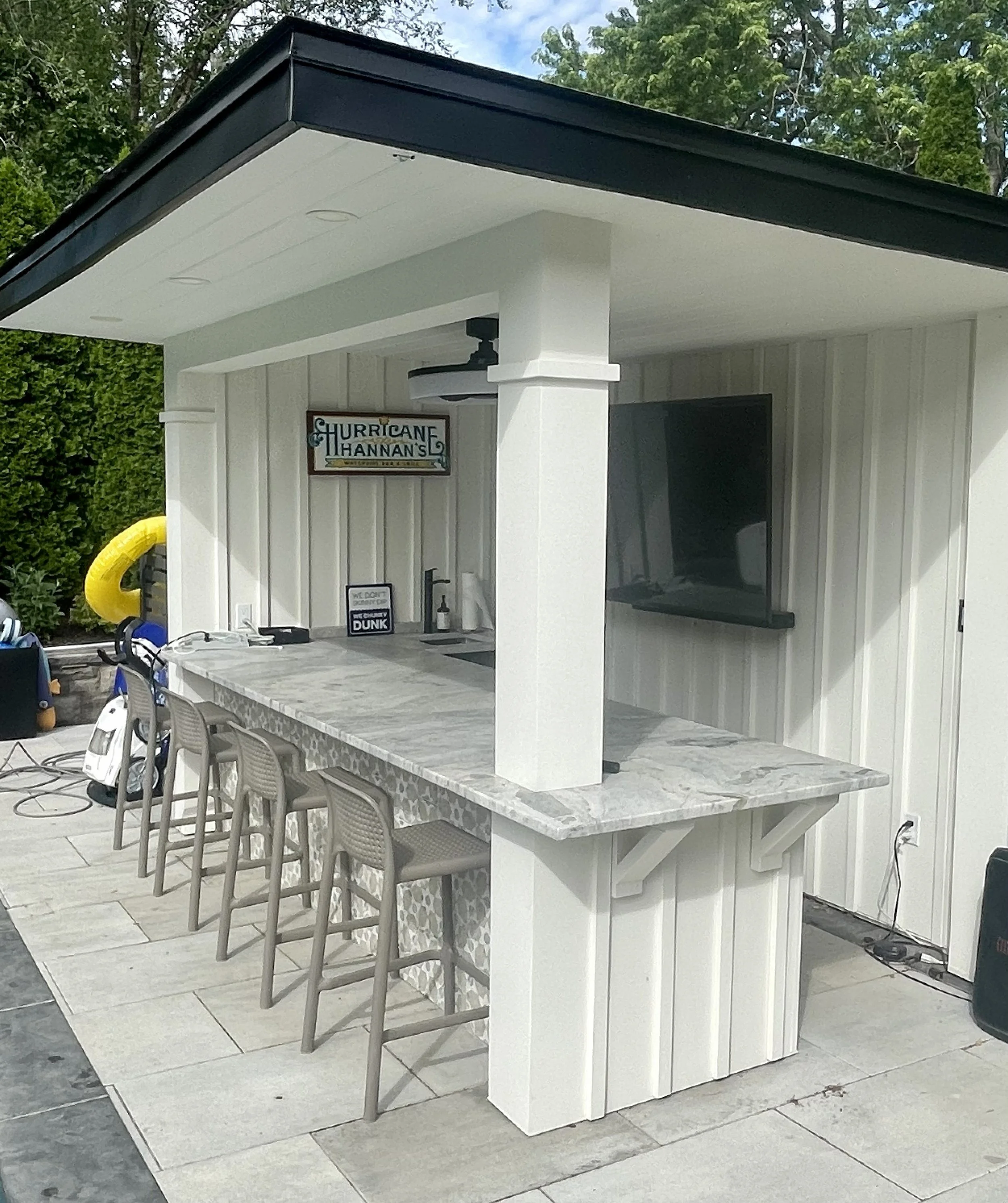 New full service pool cabana with electrical and plumbing Burlington