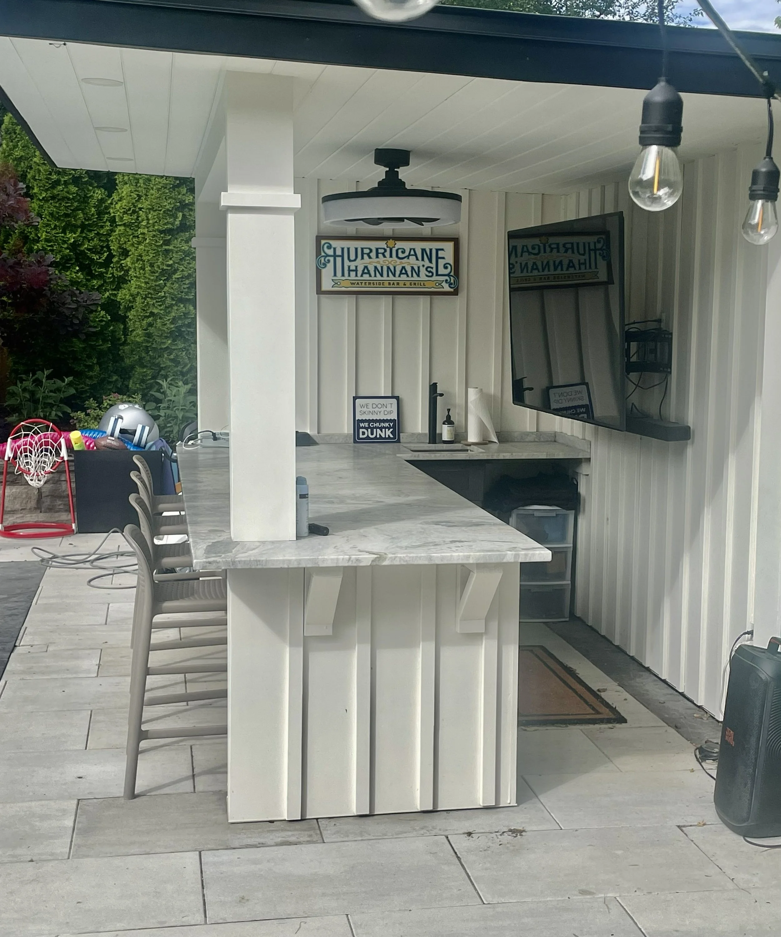 New full service pool cabana with electrical and plumbing Burlington