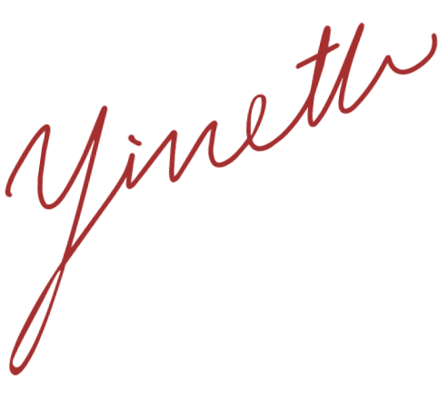 A handwritten-style text that says 'Yumetti' in red over a black background.