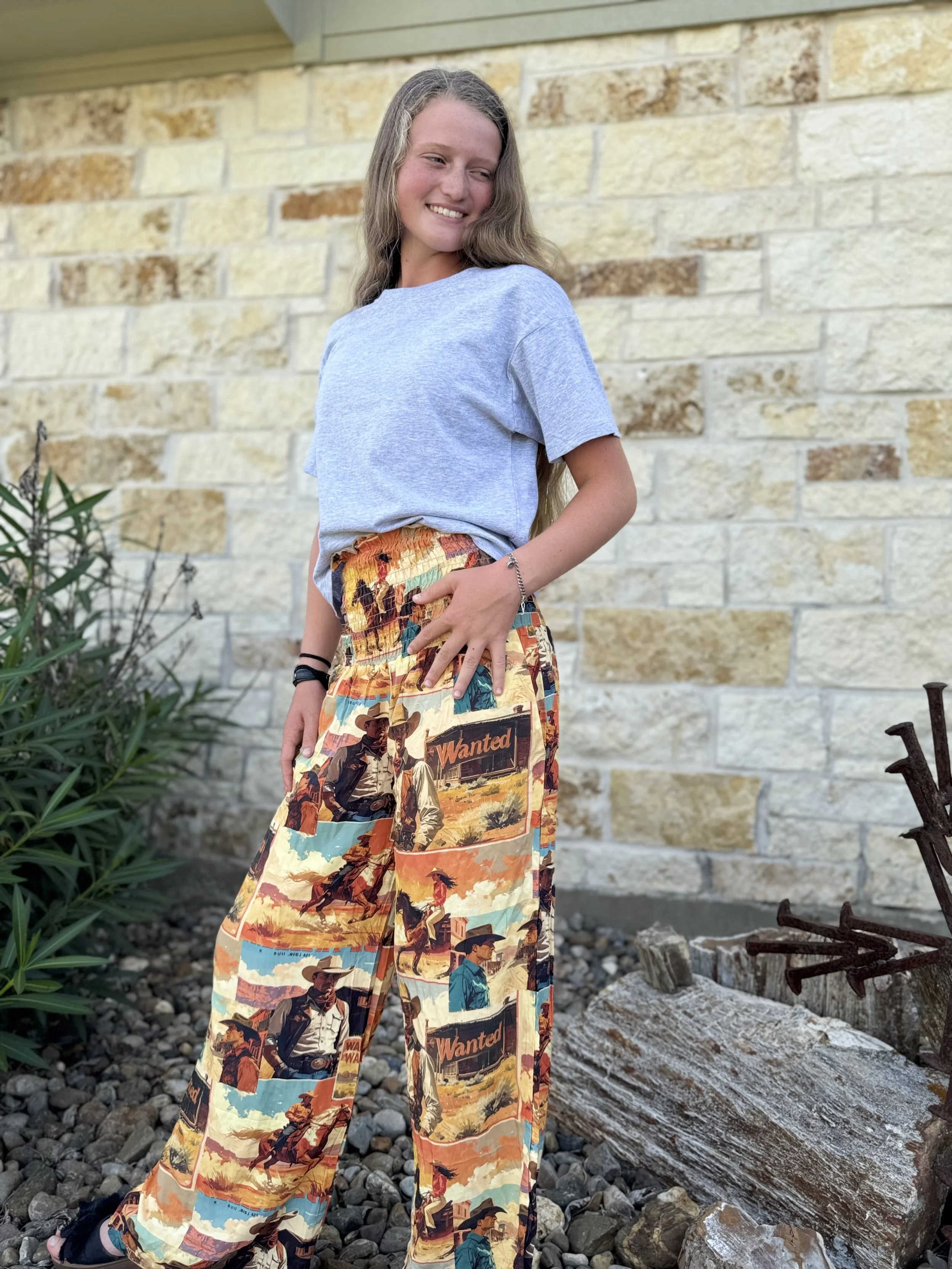 Western Collage Pants