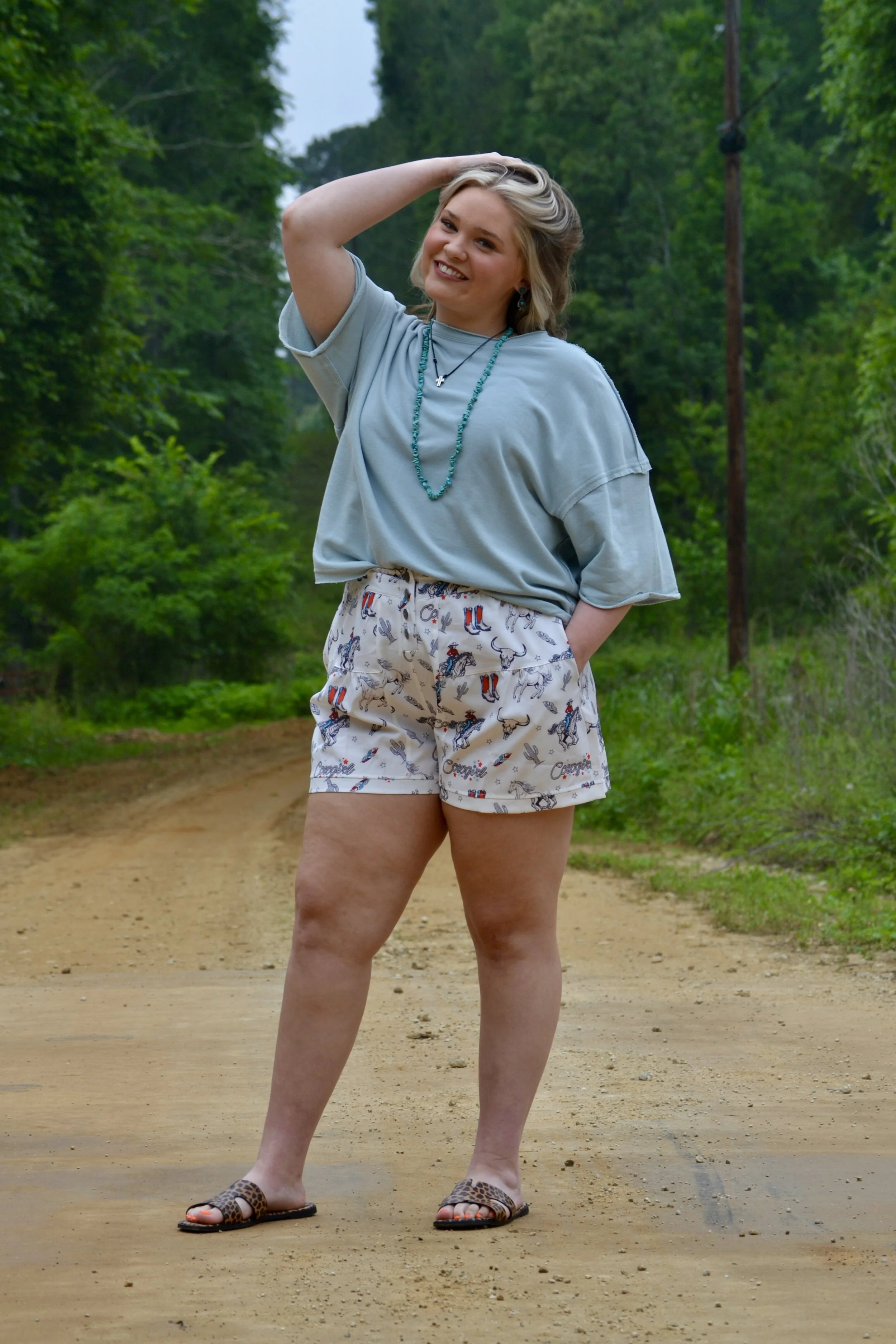 Western Concho Shorts