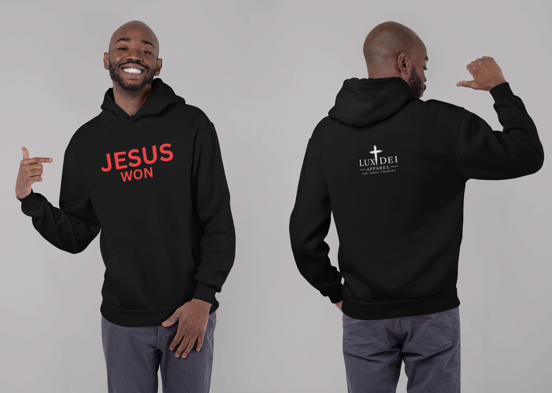 Jesus Won Hoodie — Christian Faith Statement Pullover