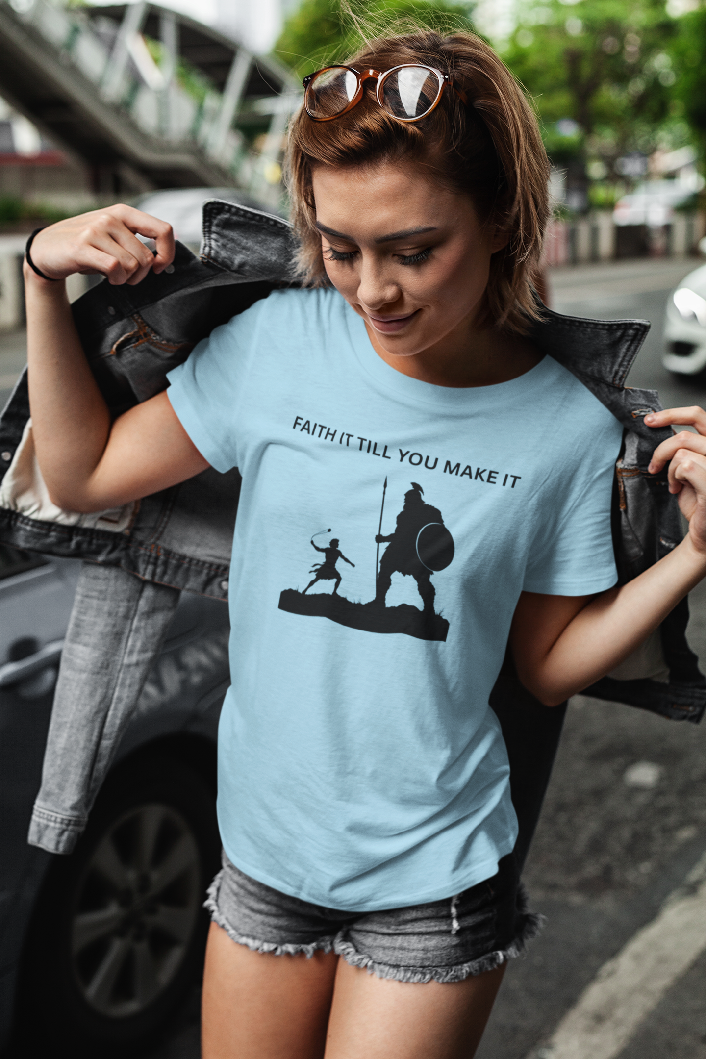 Faith It Till You Make It Shirt | David and Goliath Christian T-Shirt