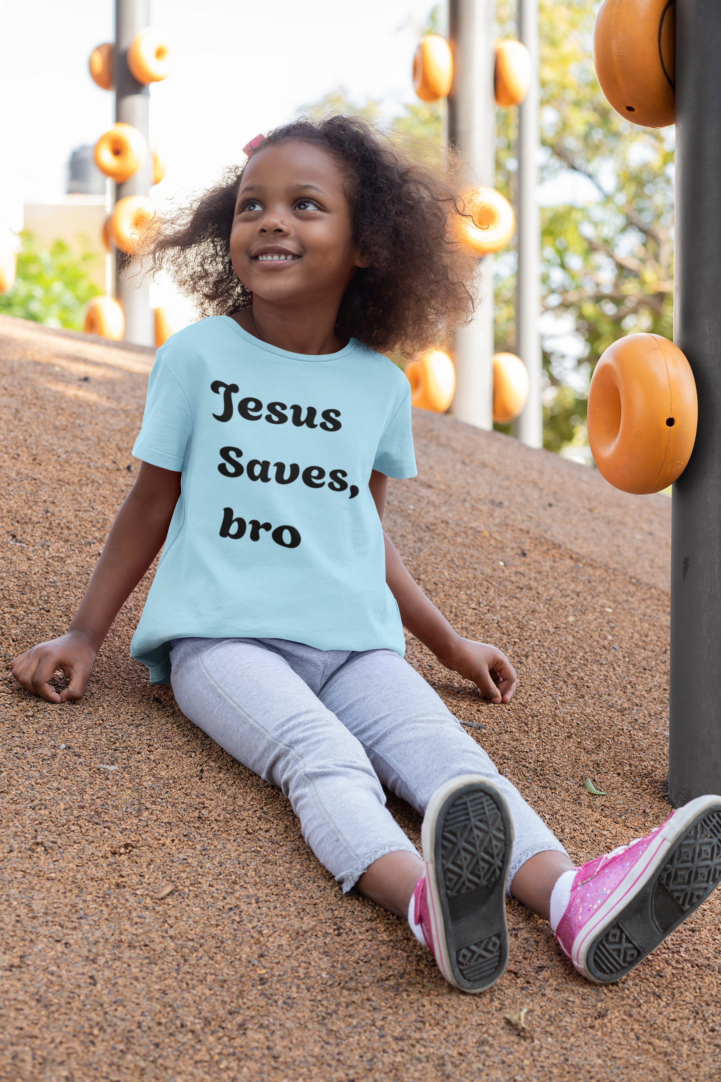 Jesus Saves, Bro Kids Christian T-Shirt | Funny Faith Shirt for Boys & Girls | Christian Youth Tee | Church Camp Gift