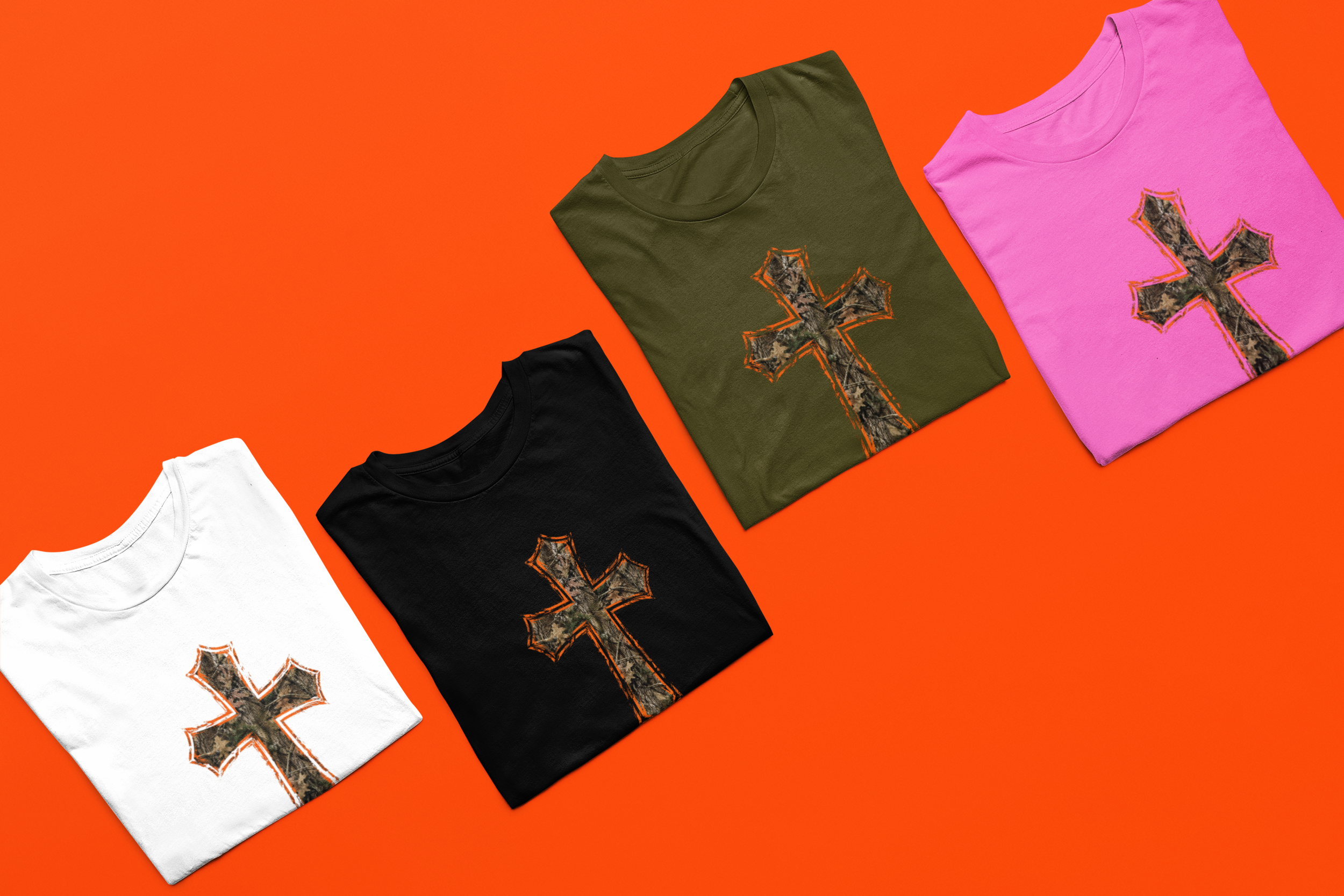 folded-t-shirt-mockup-of-a-group-of-four-shirts-arranged-in-a-line-on-an-editable-solid-color-m52190.png