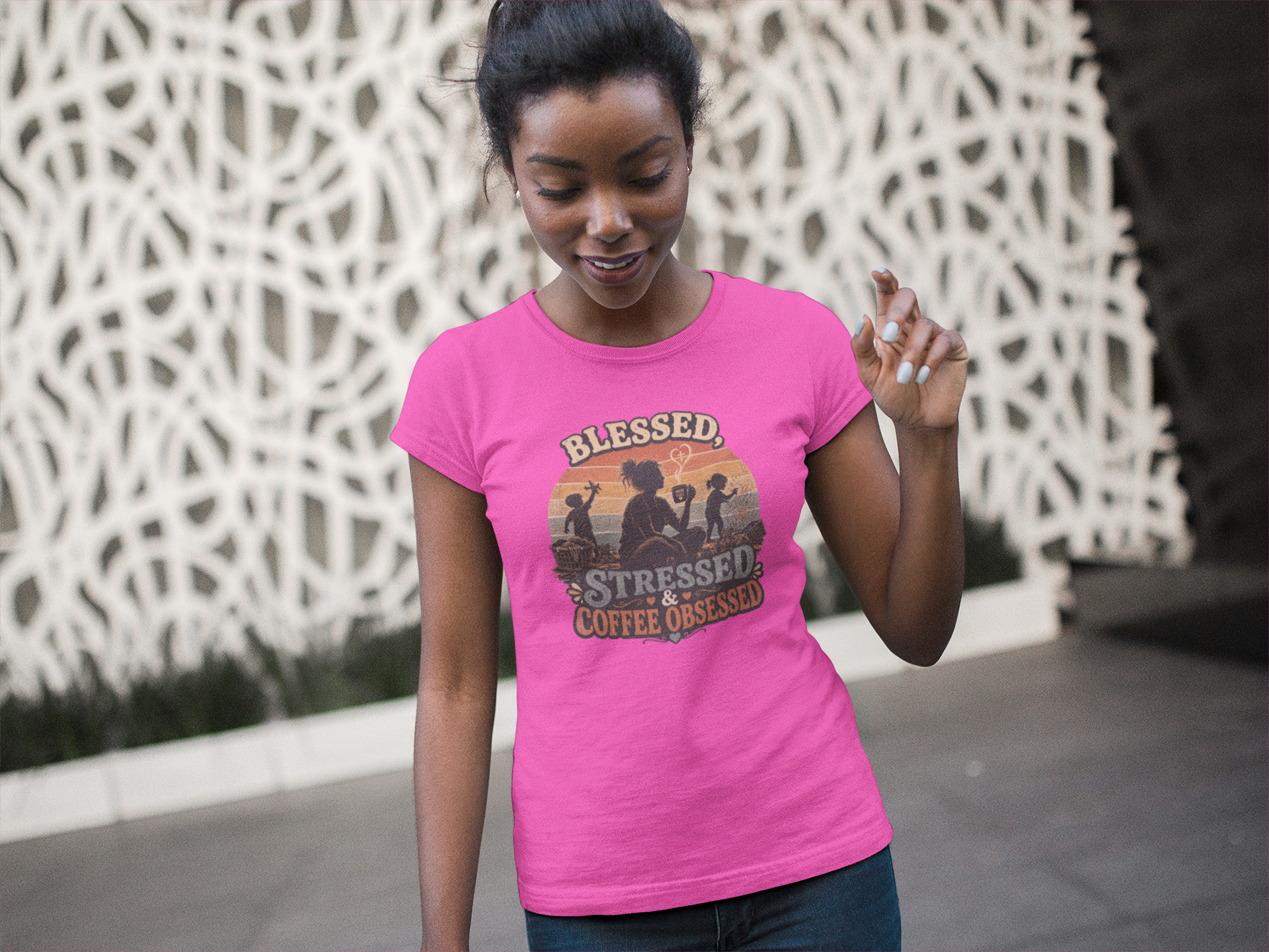 beautiful-black-lady-wearing-a-round-neck-tshirt-template-while-walking-a16076.png
