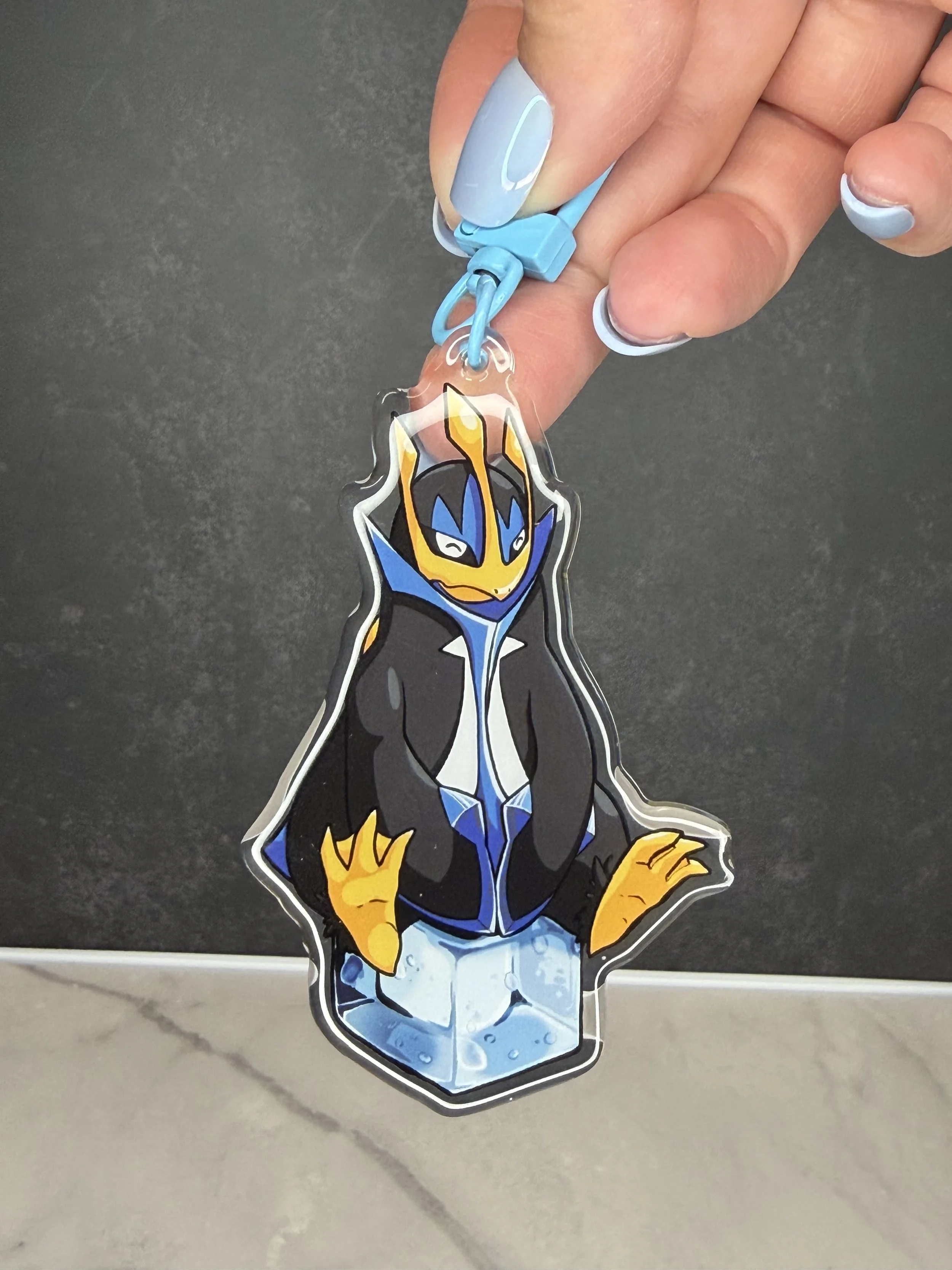Empoleon Keychain - Double-sided Shiny