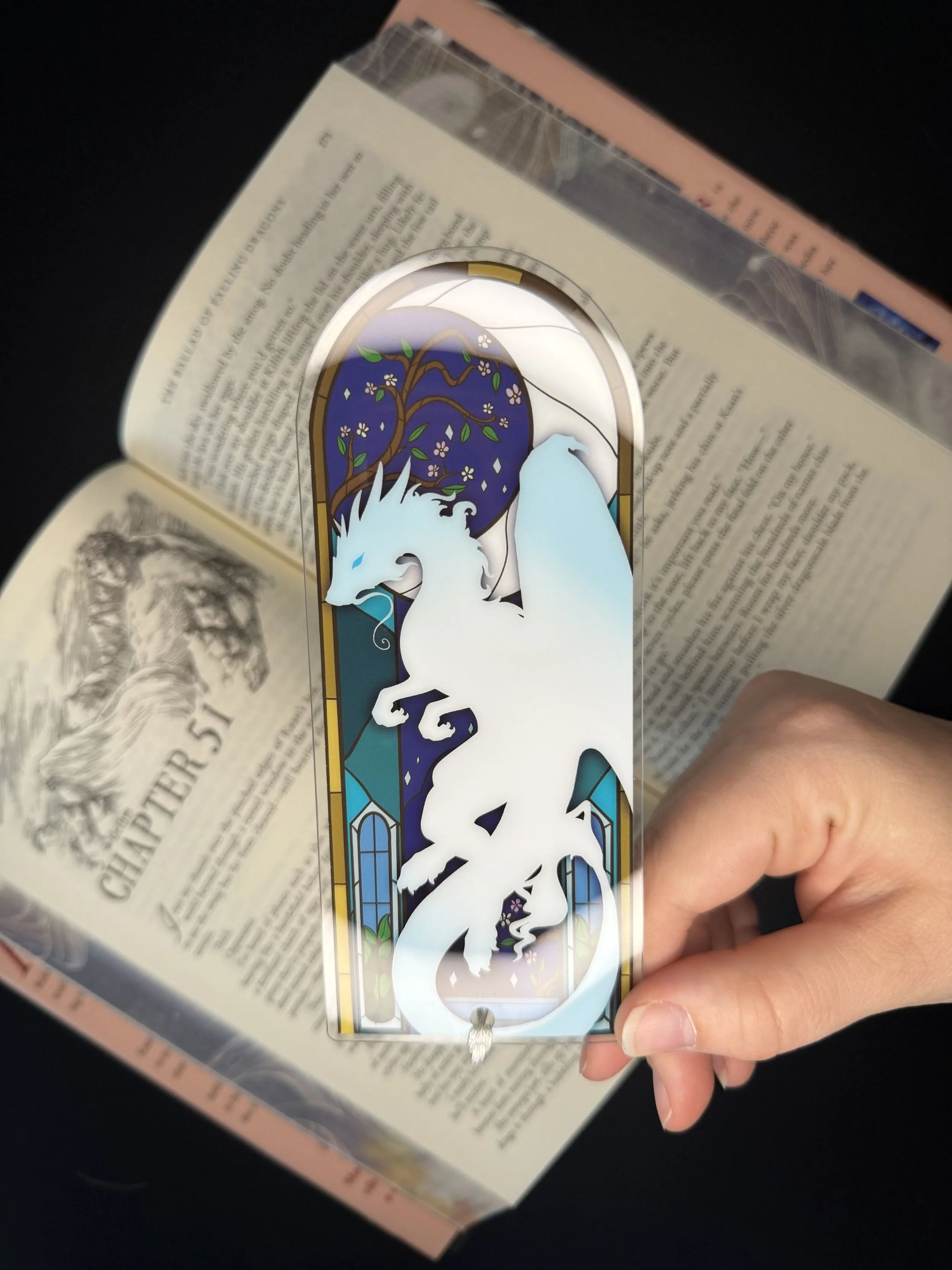 Dragon Moonplume Acrylic Bookmark