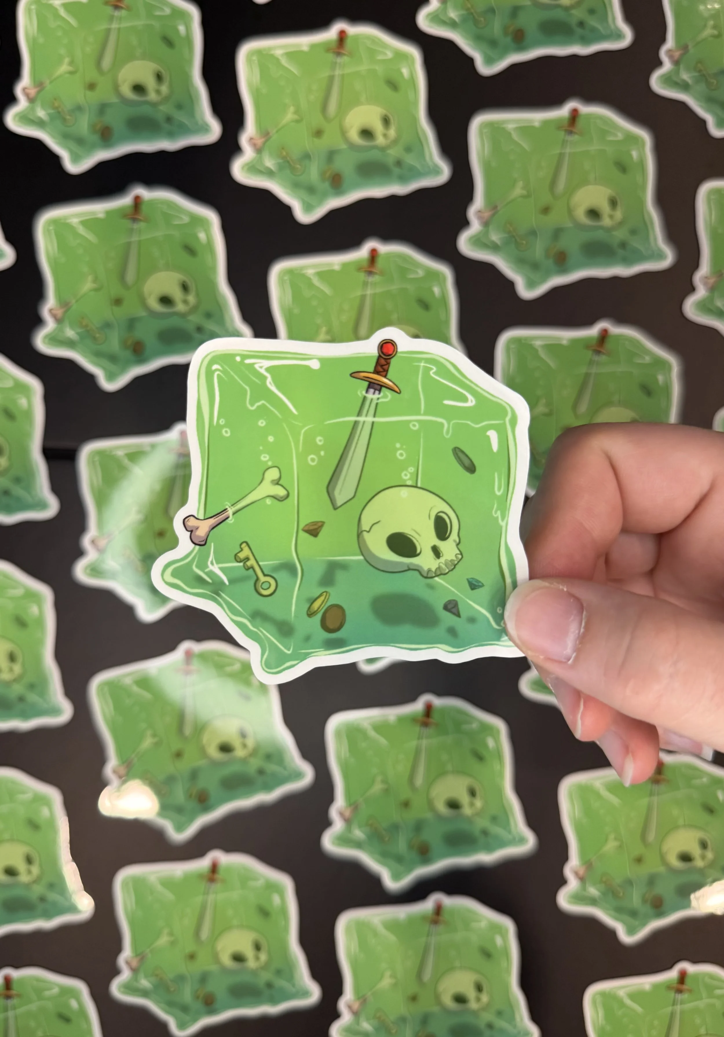 Gelatinous Cube Vinyl Sticker