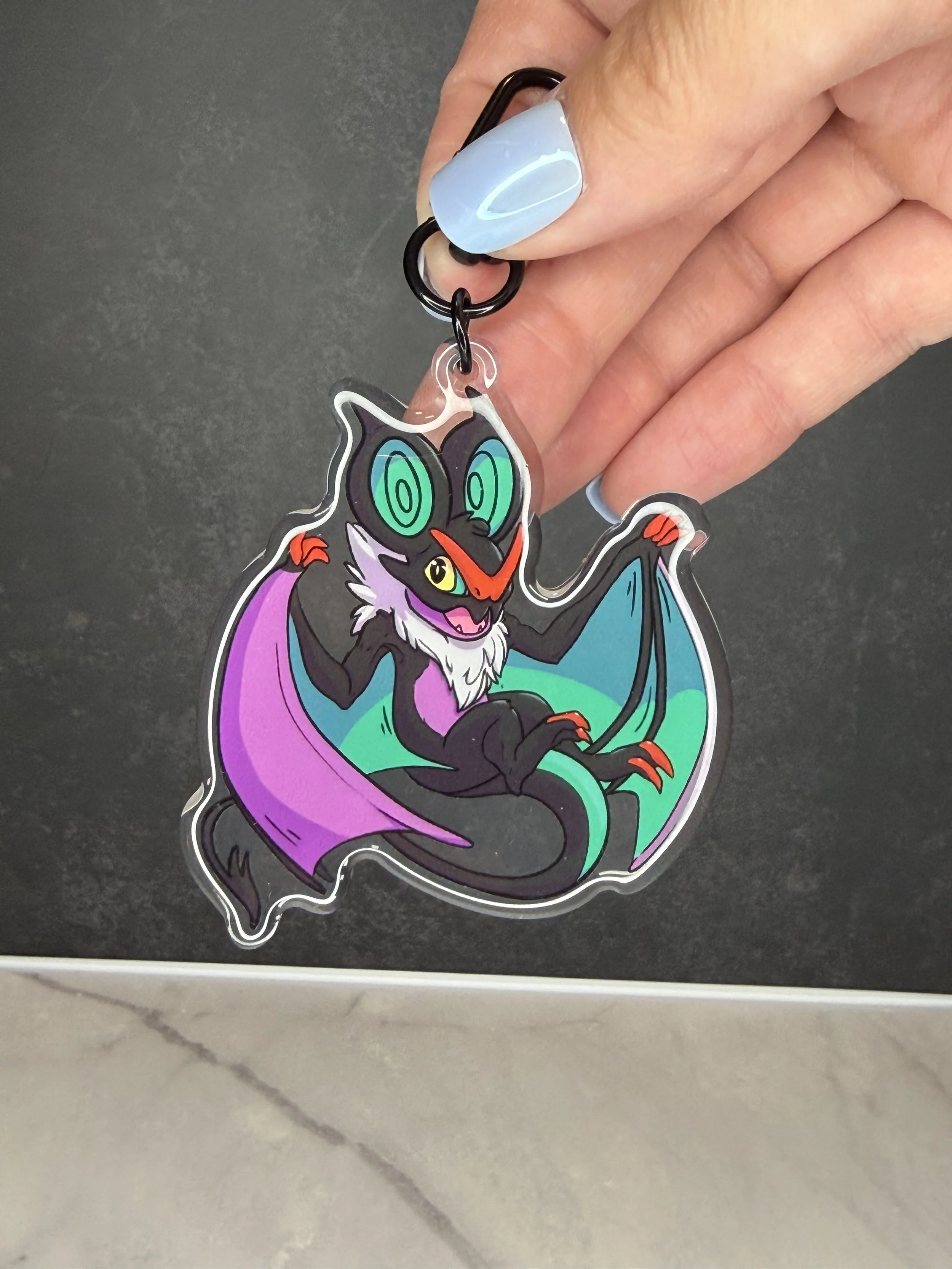 Noivern Keychain - Double-sided Shiny
