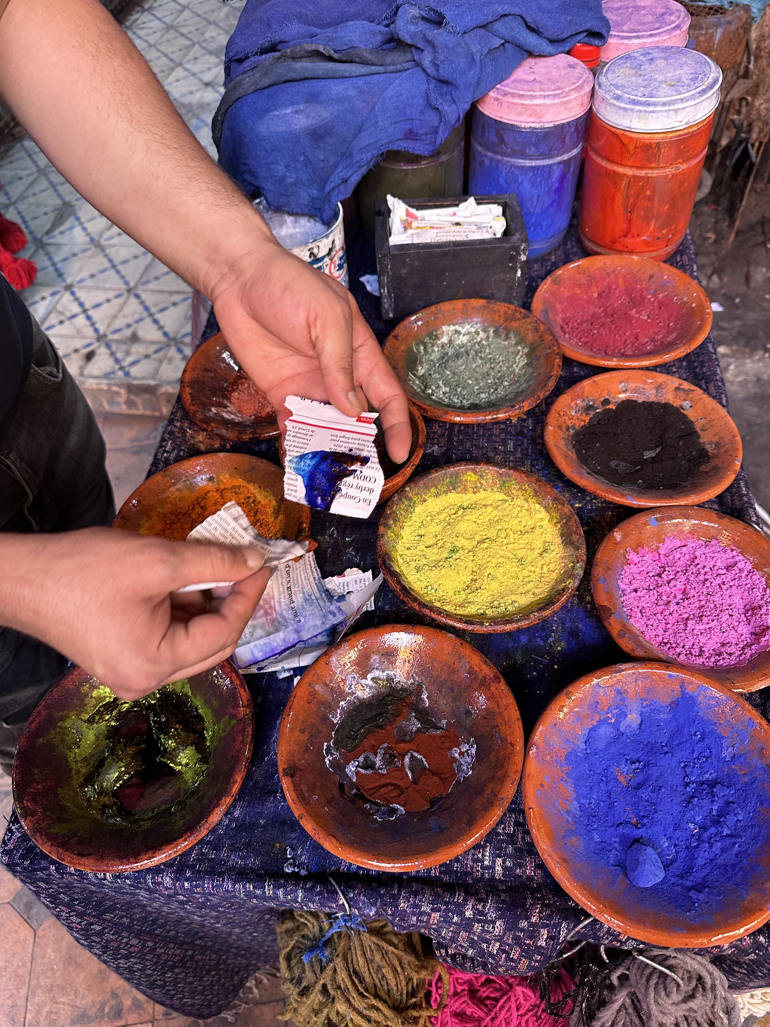 visit the leather and textile dyeing markets