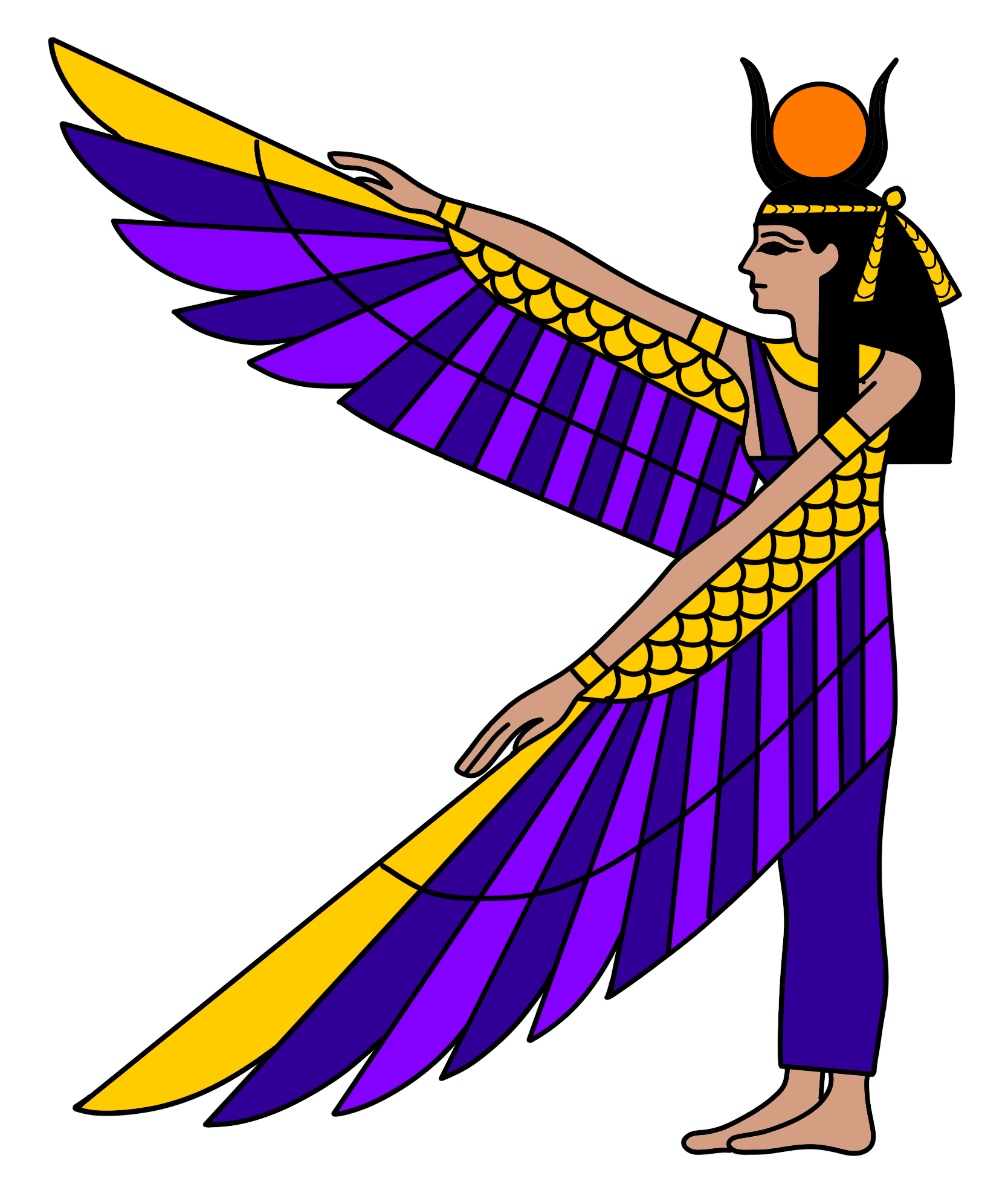 winged hathor goddess - starlight voyages offers unique local led trips to egypt for shopping in the markets and sightseeing ancient monuments