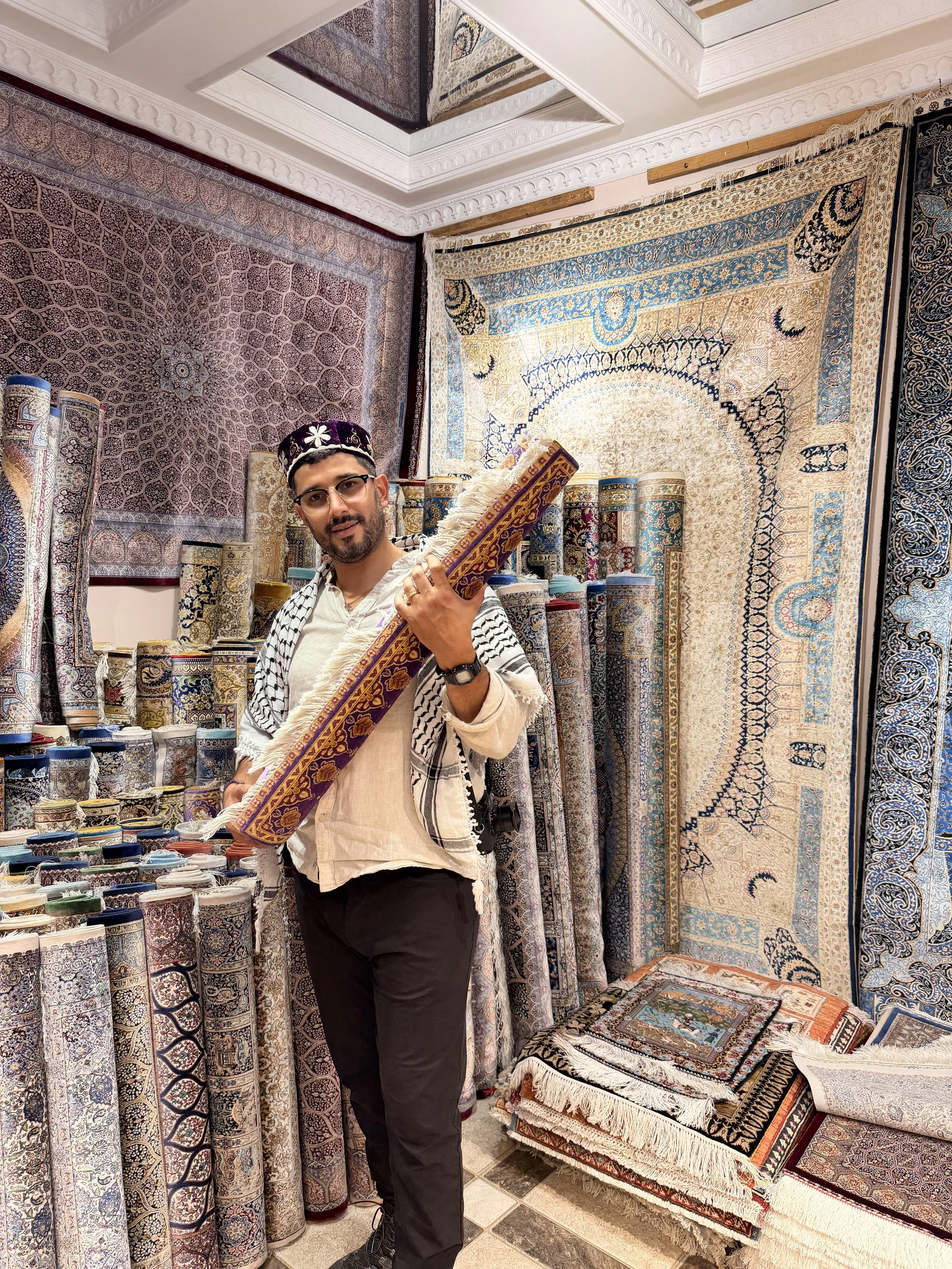 carpet shopping in uzbekistan with abdul dremali and starlight voyages
