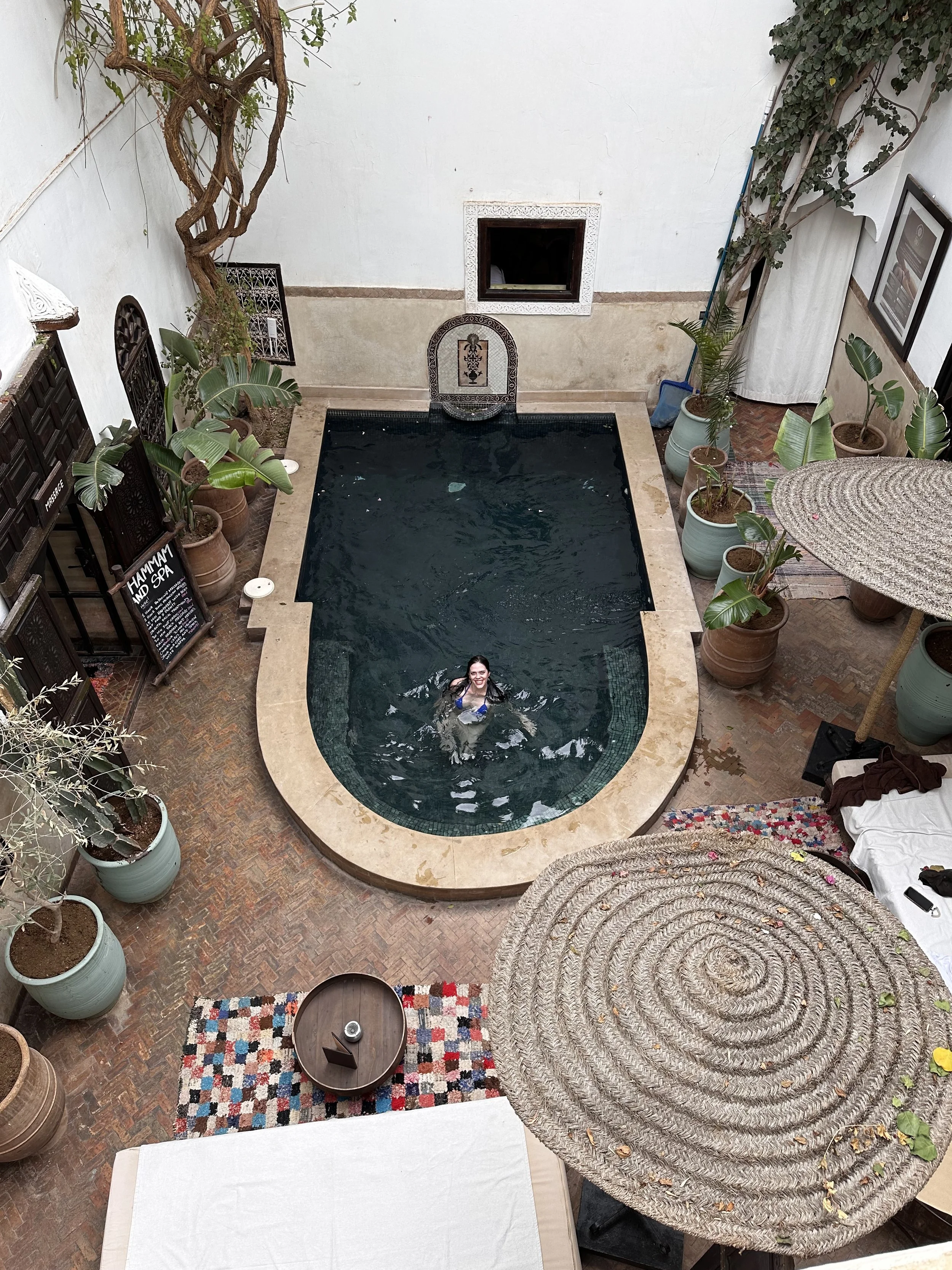 stay in a traditional Riad with courtyard pool with starlight voyages