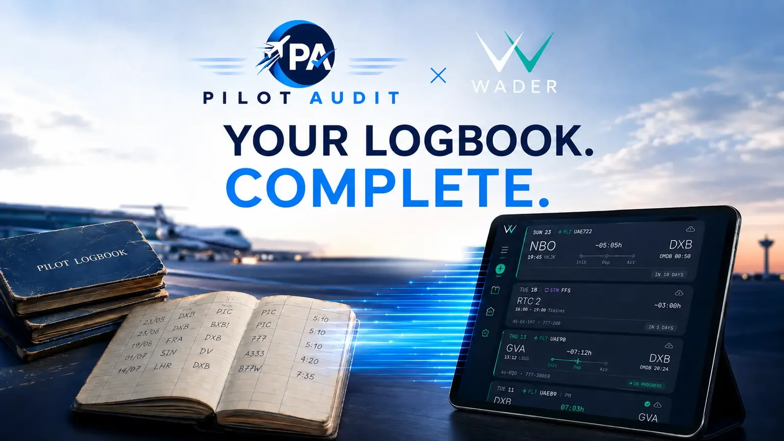 PilotAudit Partners With Wader Pilot Logbook: A Better Way to Build a Complete Digital Flight Record