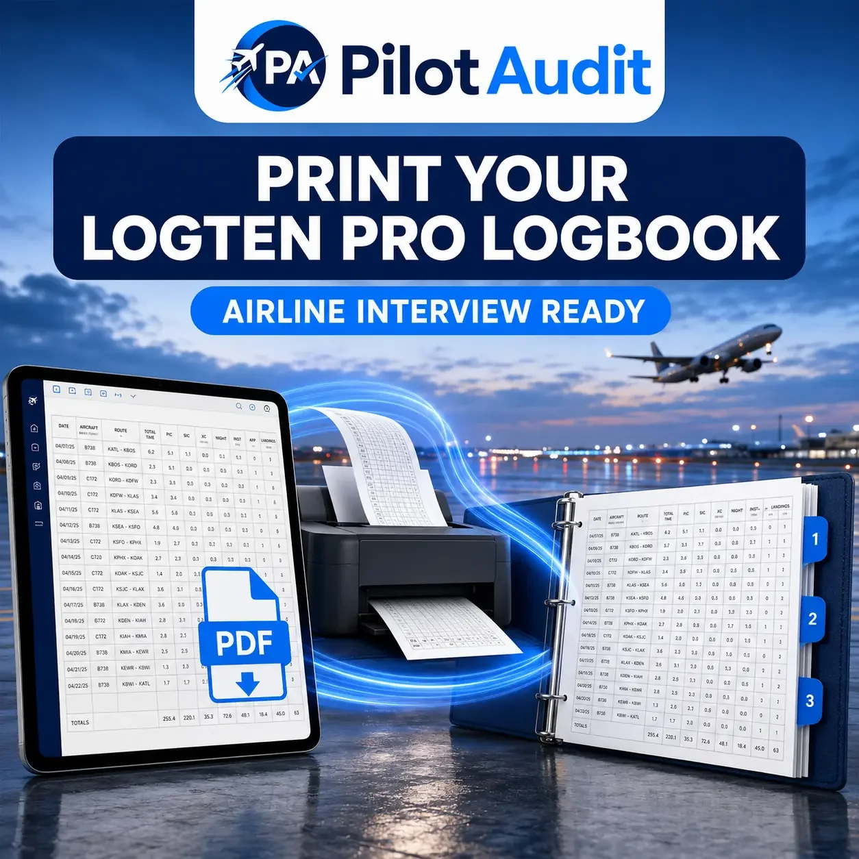 How to Print a LogTen Pro Logbook for an Airline Interview