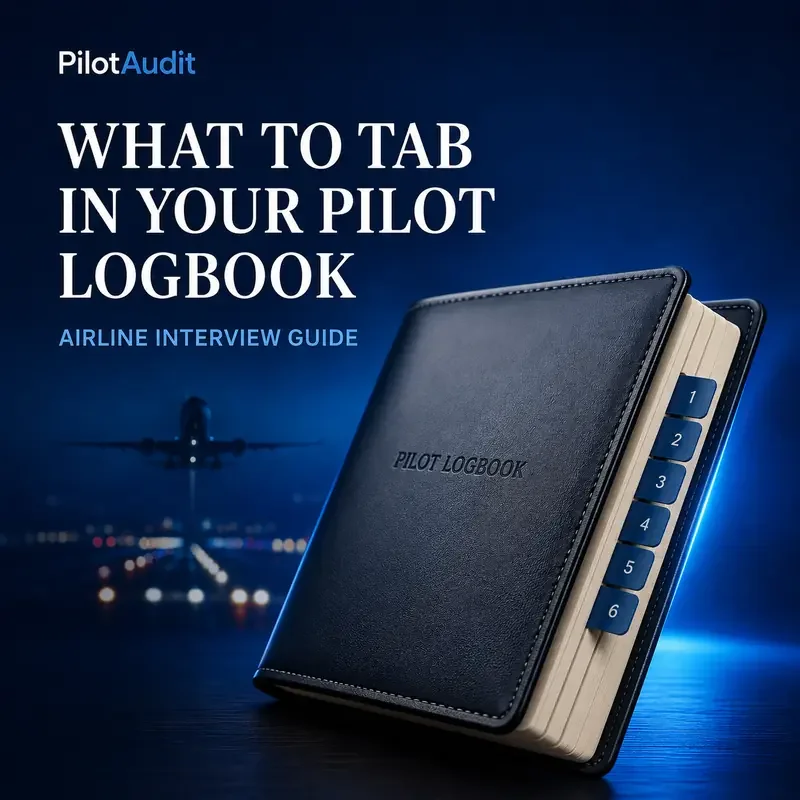 image of logbook and words saying what to tab in your logbook