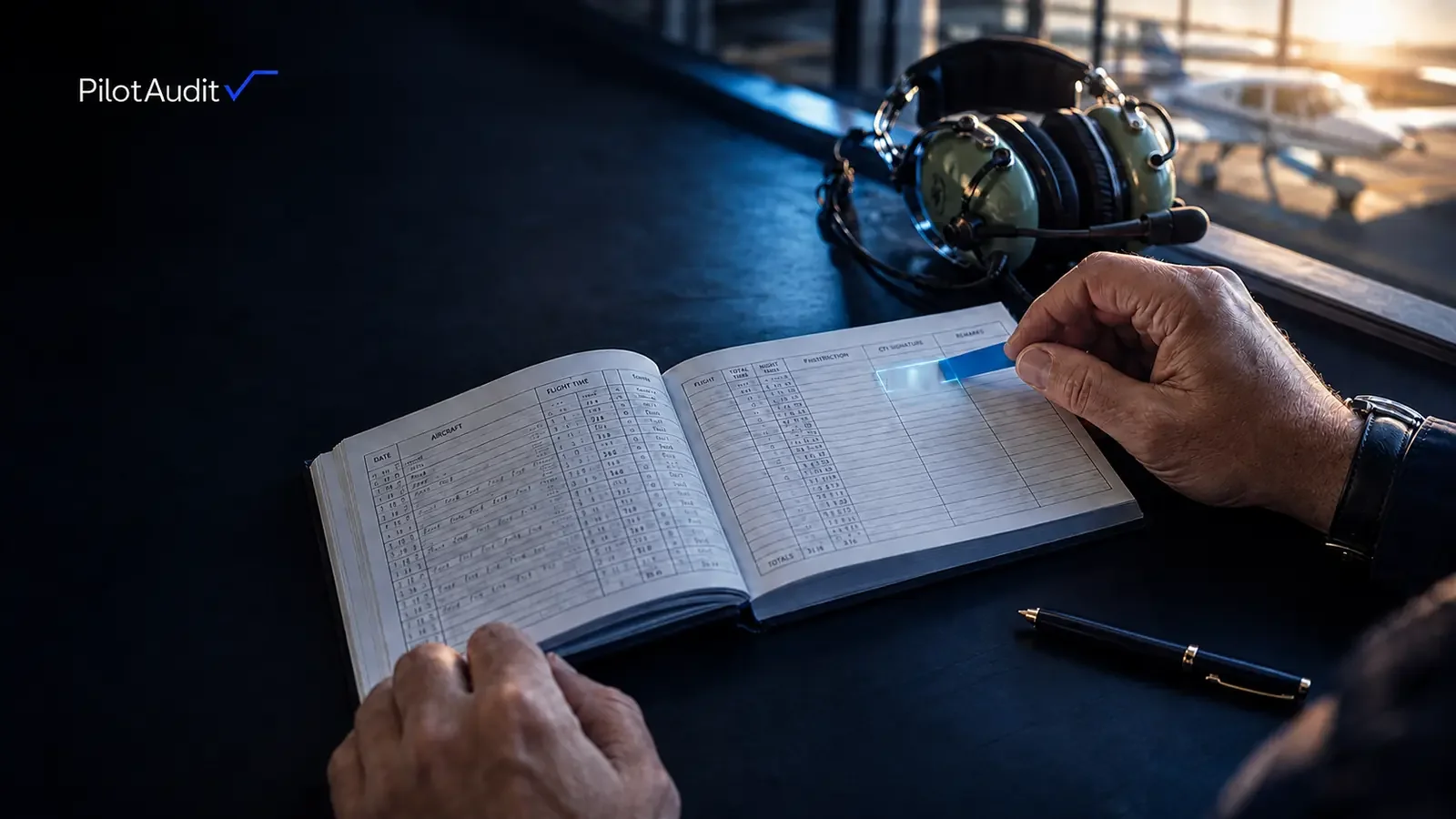 imgage of pilot logbook missing a signature