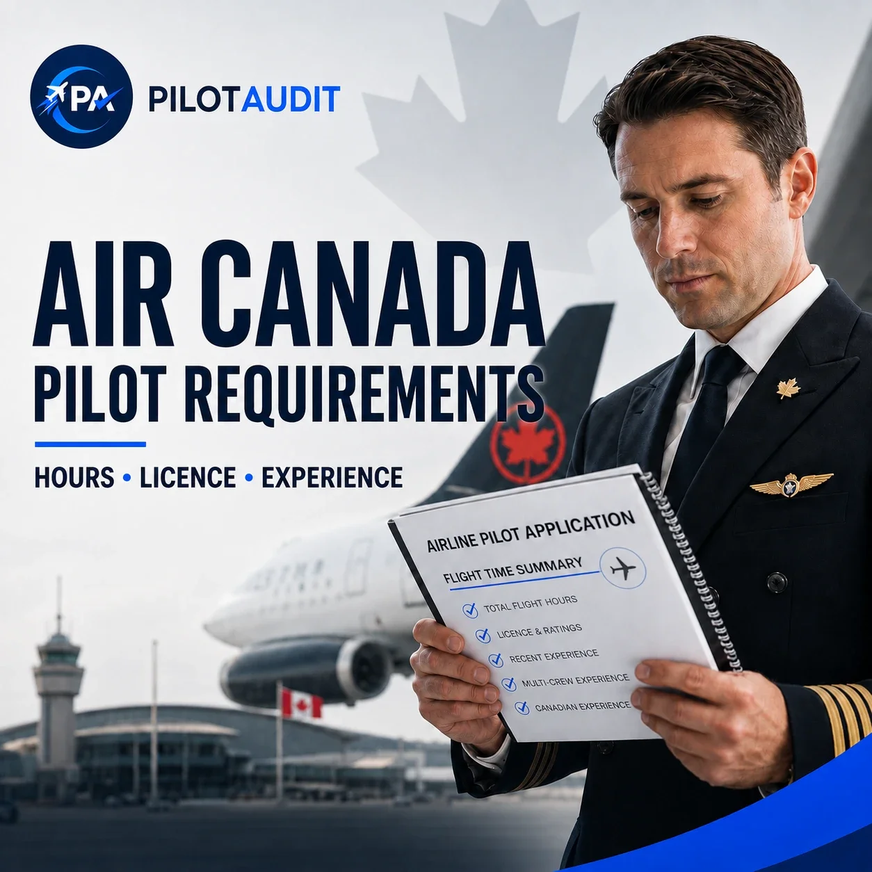 Air Canada pilot applicant reviewing Canadian ATPL, Group 1 Instrument Rating and flight-time requirements