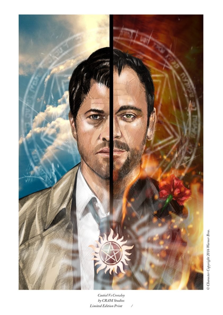 Castiel-Vs-Crowley-CRAM-Studios-e1502149840519.jpg