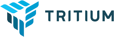 Logo of Tritium featuring a stylized blue geometric emblem and the word 'TRITIUM' in uppercase letters.