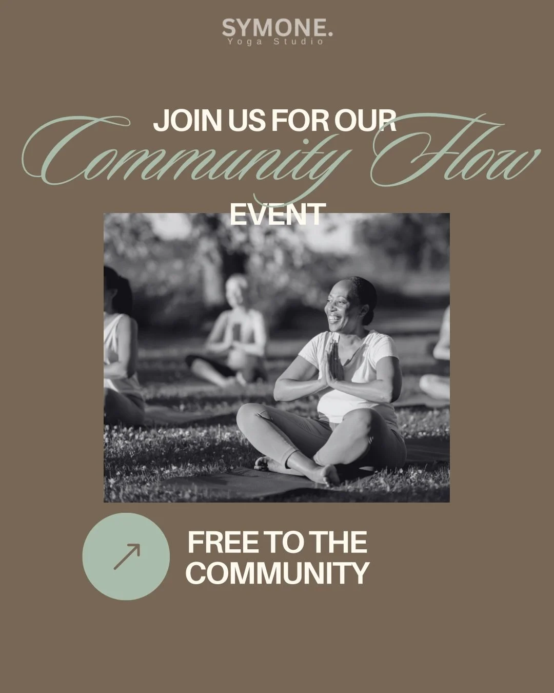 Come flow with us. 🤍🧘🏽&zwj;♀️

Join us Saturday, July 25th for our FREE Community Flow event&mdash;a morning to move, breathe, connect, and experience a little piece of the SYMONE. Yoga community before our doors officially open. ✨

Whether you&rs