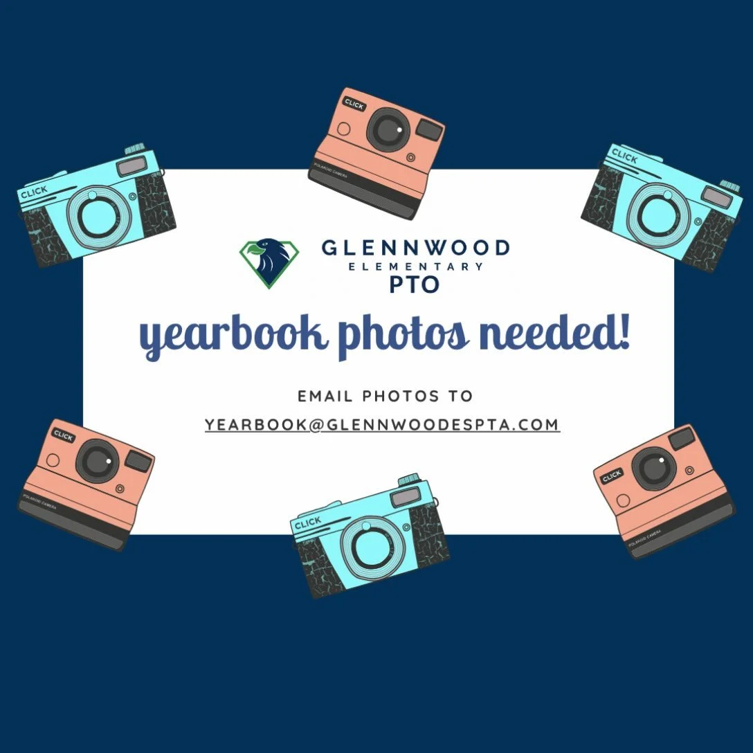 📸 Calling All Glennwood Parents!

As you capture those precious Glennwood moments throughout the year, don&rsquo;t forget to share them with us💚💙

Send your photos to yearbook@glennwoodespta.com along with your students name, grade &amp; class, an