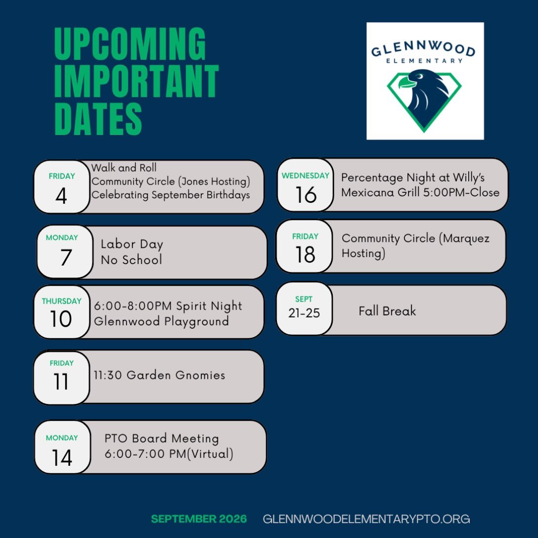 Mark your calendars with these important dates for September! 🗓️🔔