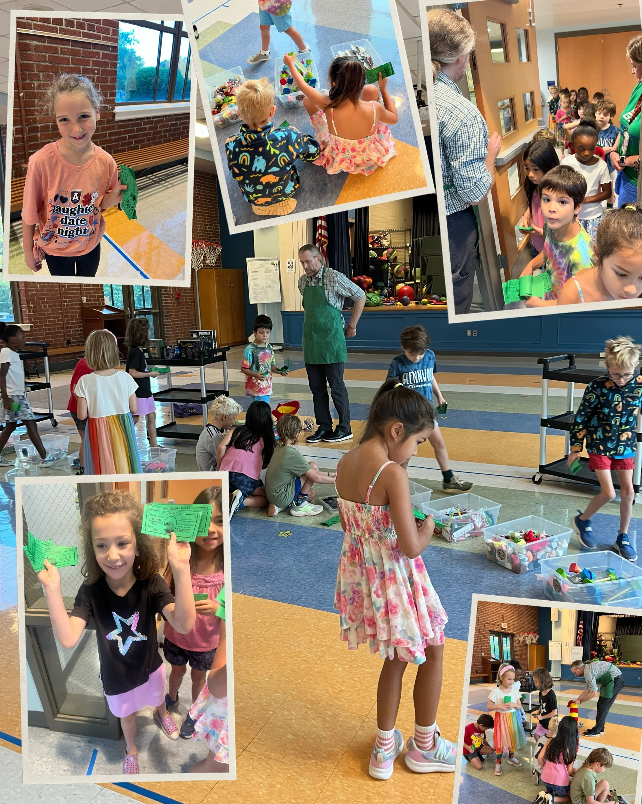 1st grade got to kick off shopping at our Glennwood&rsquo;s Eagle Bucks School Store today! Students have been hard at work earning Eagle Bucks by living our S.O.A.R. norms 🦅

💚 Show Self-Control
💚 Offer Kindness
💚 Act Responsibly
💚 Respect Othe