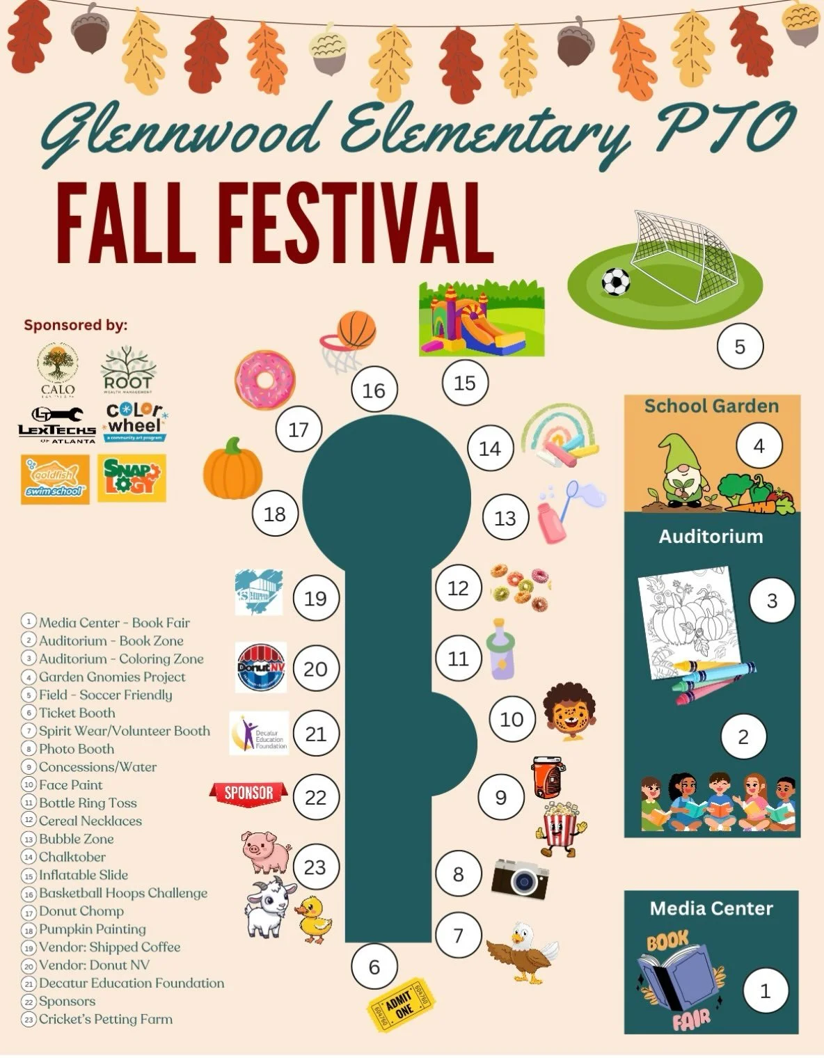 We can&rsquo;t wait to see you Saturday from 9am-1pm! 🍁🤗💚🦅📚

Tickets are $10/kid ages 3+
Purchase ahead of time or day of at glennwoodelementarypto.org

HUGE thanks to our sponsors @calolandscape @lextechsatl @snapologyofatlantaeast @colorwheela