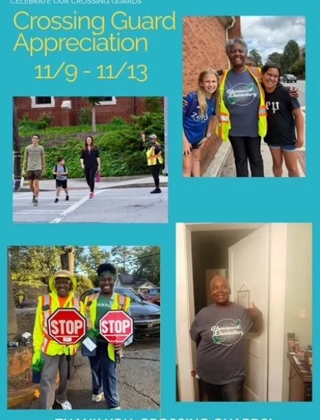 Crossing Guard Appreciation Week: November 9-13

We are so lucky to have Ms. Joyce, Ms. Etta, Ms. Carla &amp; Ms. V keeping us all safe!

This year, we&rsquo;re collecting funds to give each of our 4 crossing guards a special gift from the Glennwood 