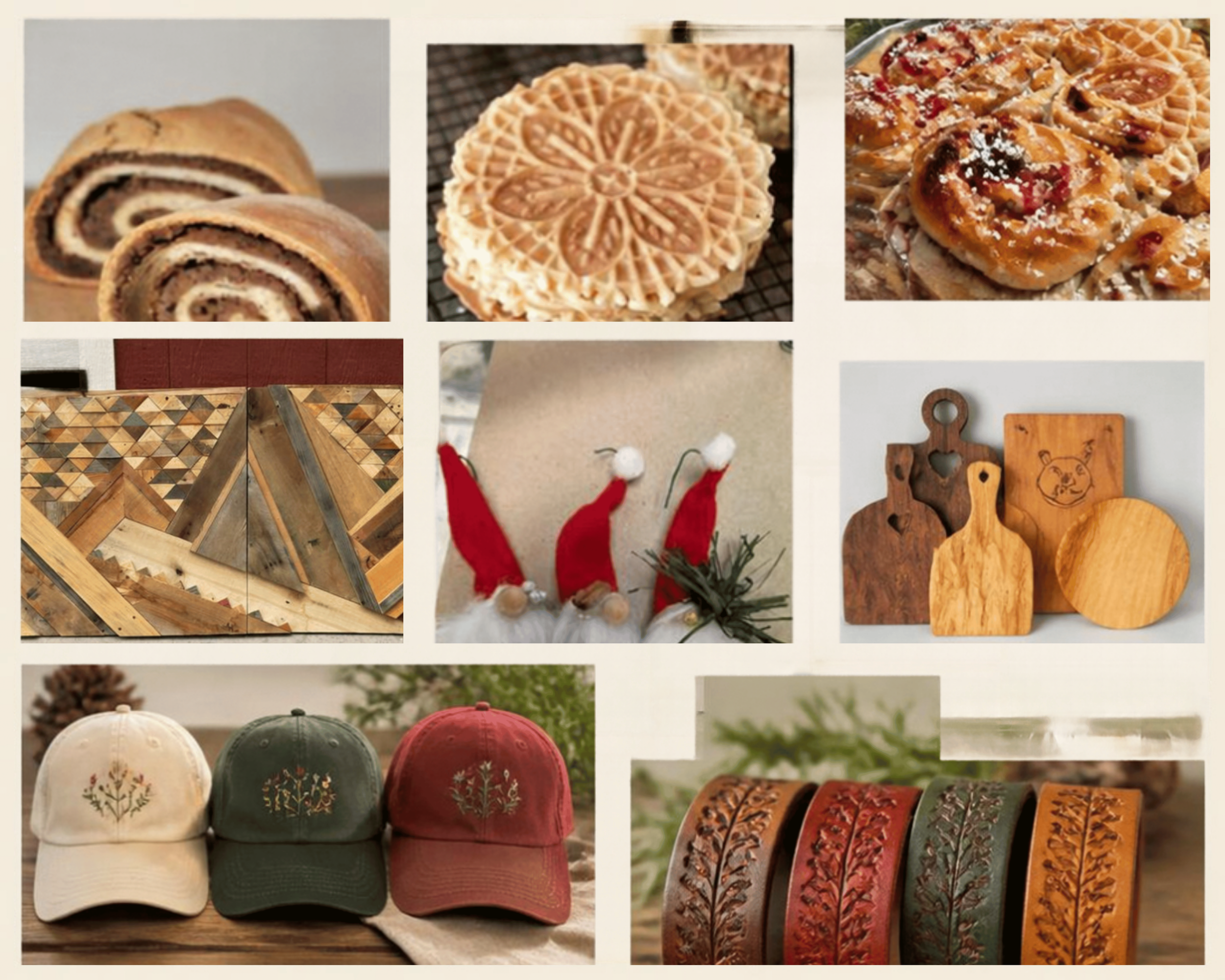 A variety of handcrafted items from local artists