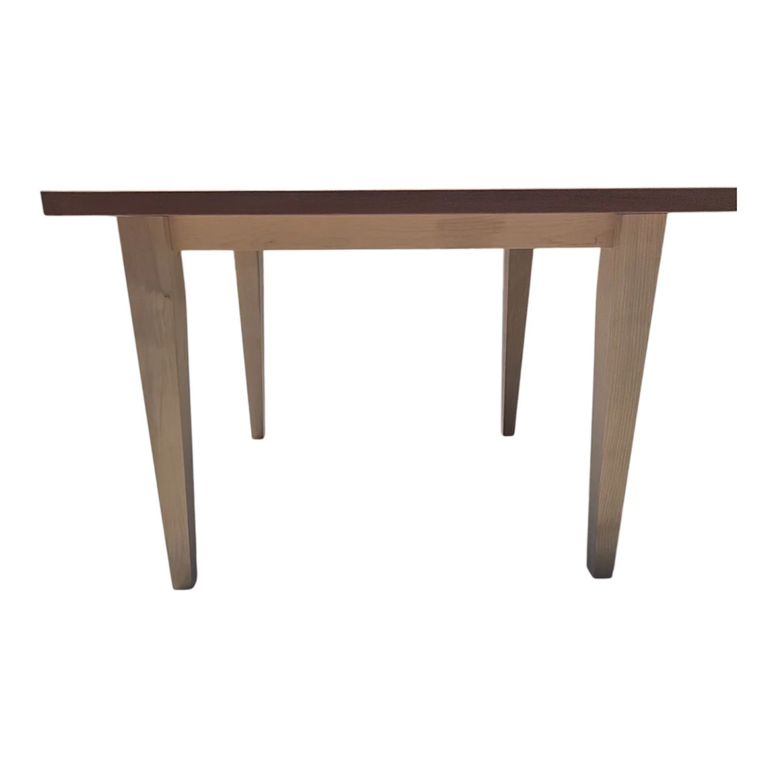 Handcrafted custom mahjong table design by The Mahj Table Co featuring a modern wood frame and custom furniture craftsmanship. The bottom half can be painted to order.