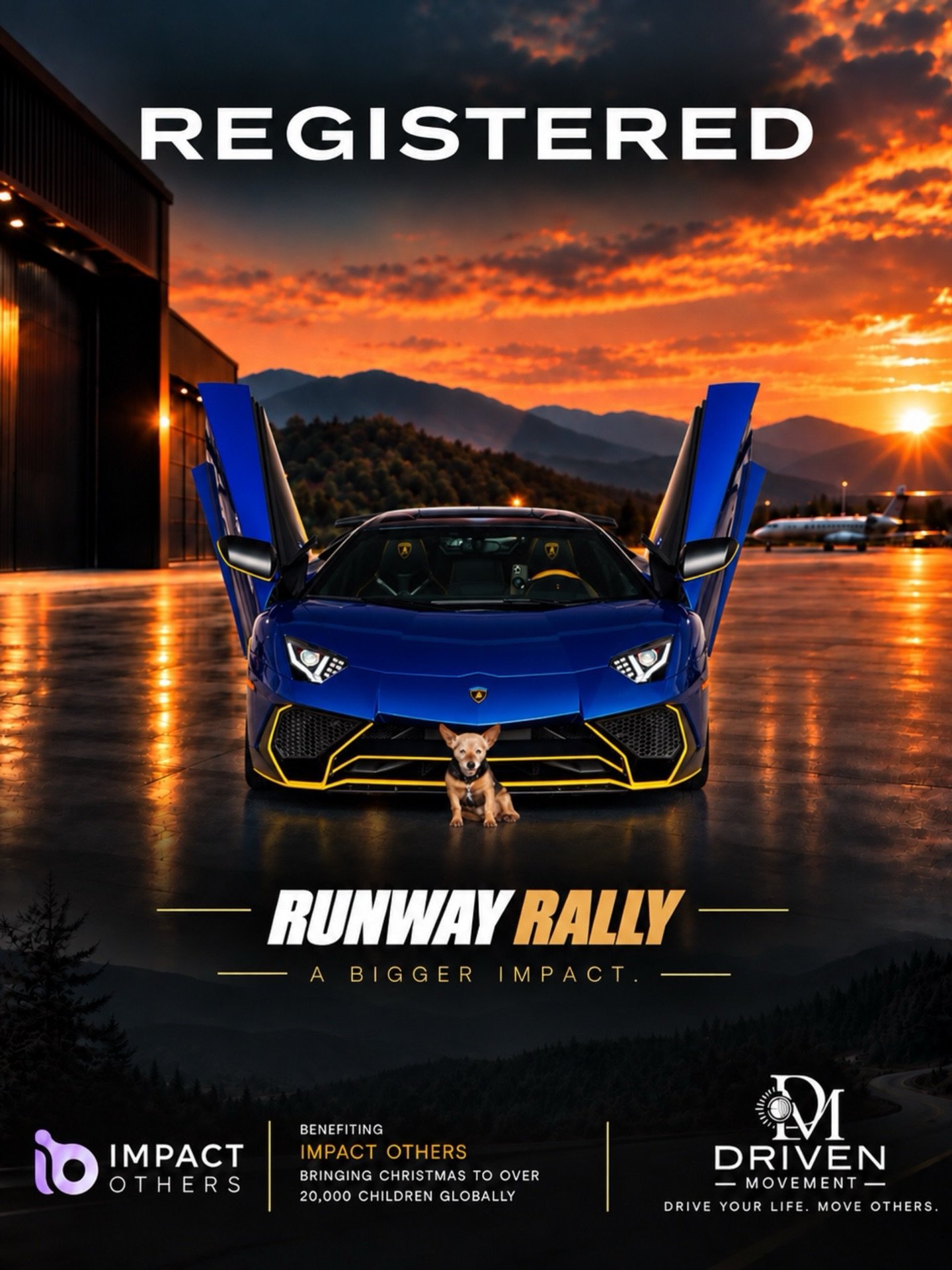 🏁 Welcome Rubin &amp; his awesome sidekick, Bear, to the Runway Rally For Impact Others! 

Your support is so appreciated. Can&rsquo;t wait to see you out there!

🔥 Lamborghini Aventador SV

DM for rally registration details.

#carrally #atlcars #c