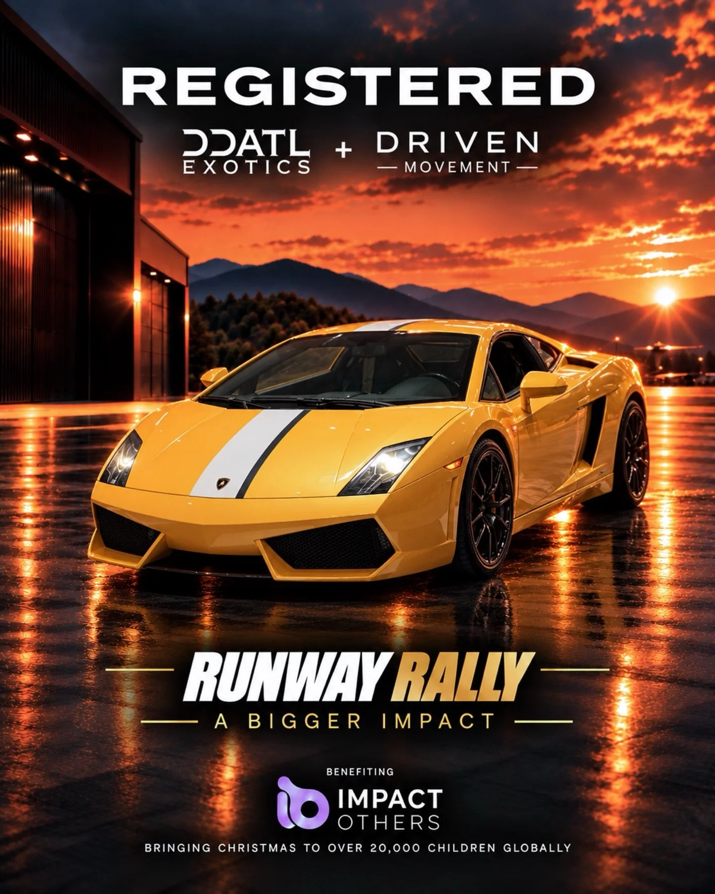 REGISTERED: Lamborghini Gallardo🔥

Come on out to our Cars &amp; Coffee Kickoff Event at @becausecoffeeco on 10.24.26 to see this one! 

Interested in joining the DDATL + Driven Movement Runway Rally For @impact.others ? 

DM for details. Spots limi