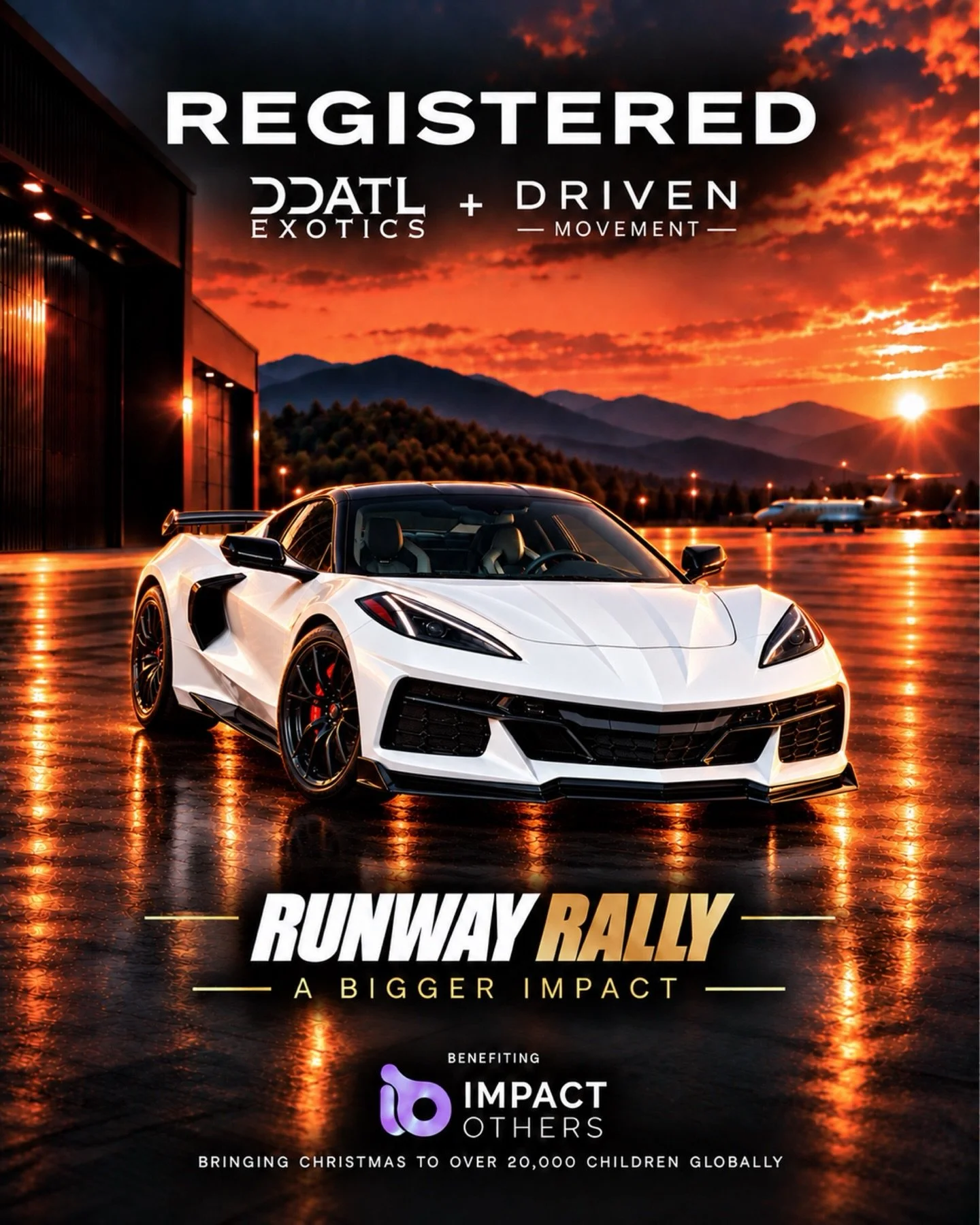 REGISTERED: Chevrolet Corvette C8 E-Ray 🔥

Come on out to our Cars &amp; Coffee Kickoff Event at @becausecoffeeco on 10.24.26 to see this one! 

Interested in joining the DDATL + Driven Movement Runway Rally For @impact.others ? 

DM for details. Sp