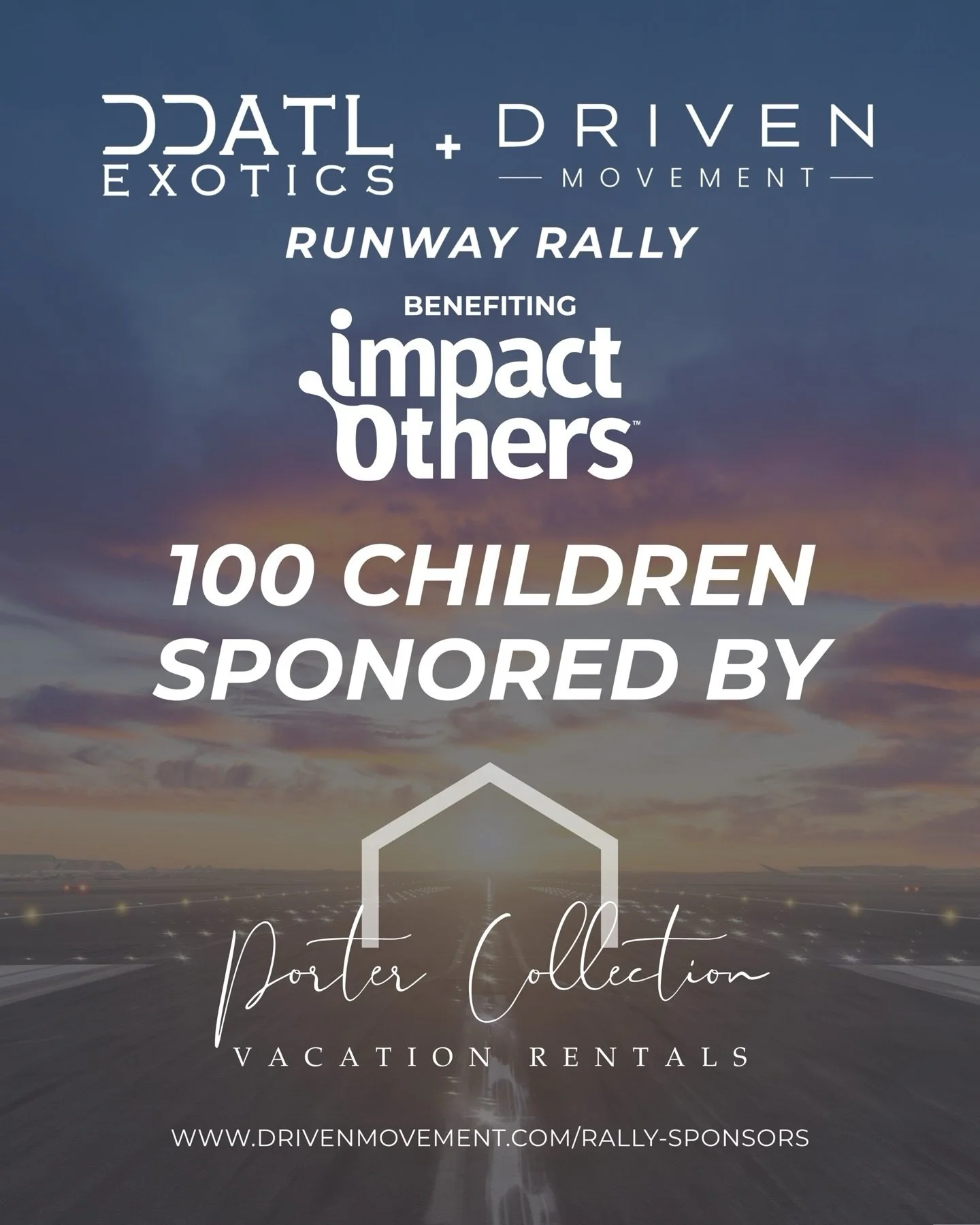 Thank you so much to @anthonyporter_ &amp; @itsheatherporter for your generous donation to @impact.others and for supporting the @ddatlexotics &amp; @driven.movement Runway Rally!

Anthony &amp; Heather are founders of a beautiful short term rental p